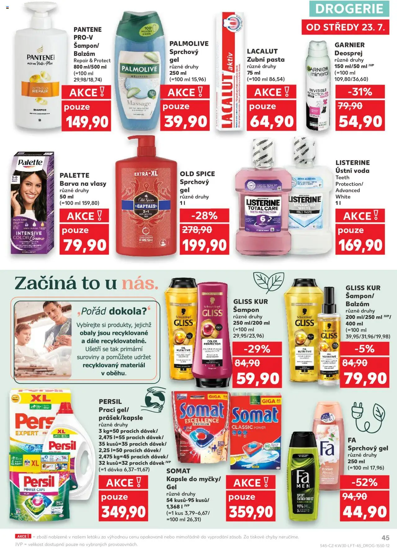 Kaufland leták - Praha 8 od 23.07.2025 | Strana: 45 | Produkty: Ústní voda, Old Spice, Drogerie, Barva na vlasy