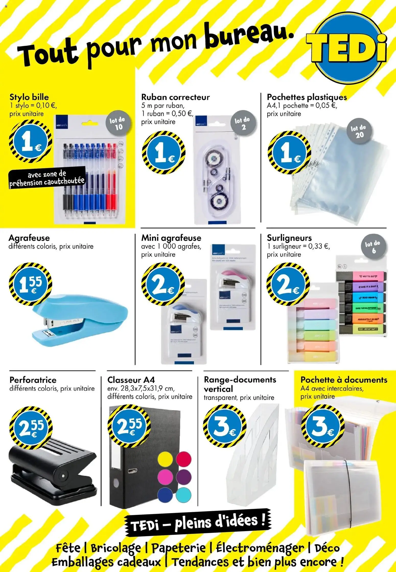 {H1} | Page: 23 | Produits: Correcteur, Stylo, Surligneur, Agrafeuse