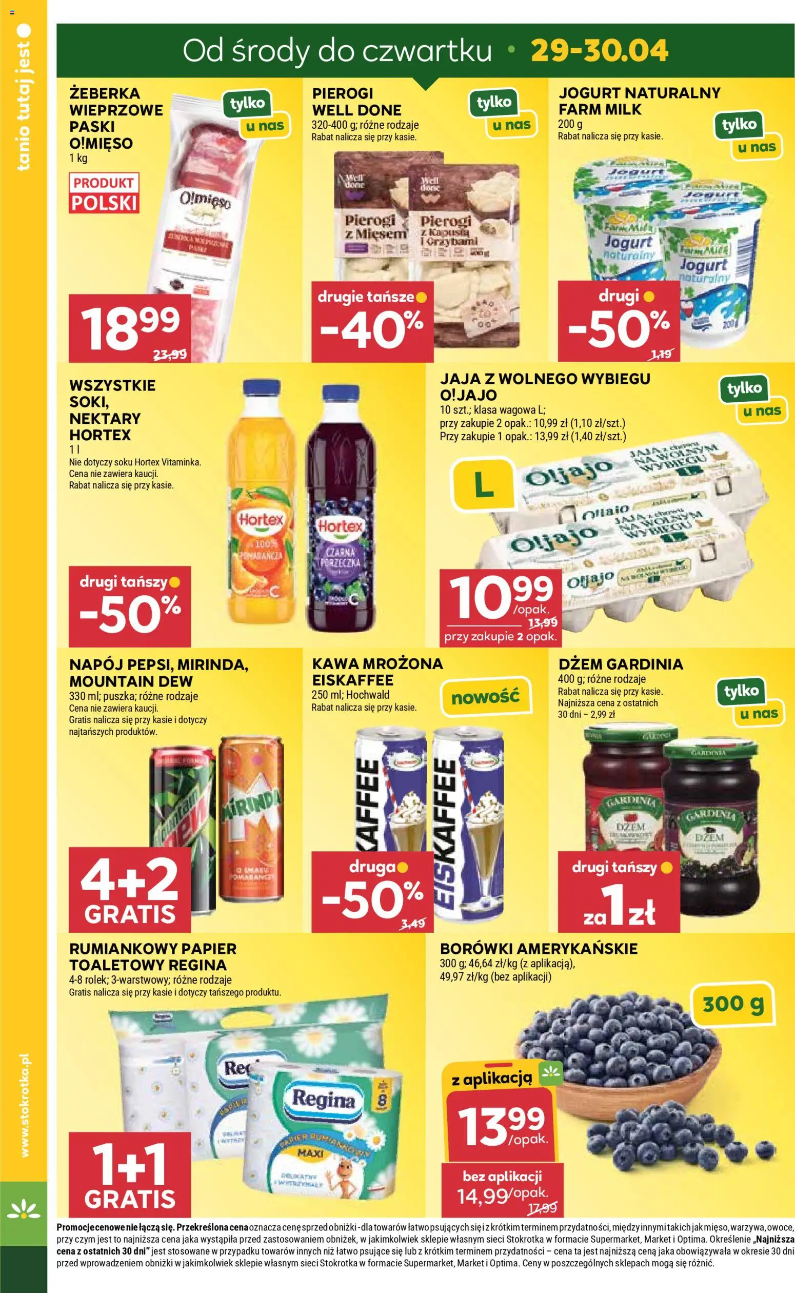 Stokrotka gazetka - Market od 29.04.2026 | Strona: 2 | Produkty: Kapusta, Soki, Dżem, Owoce