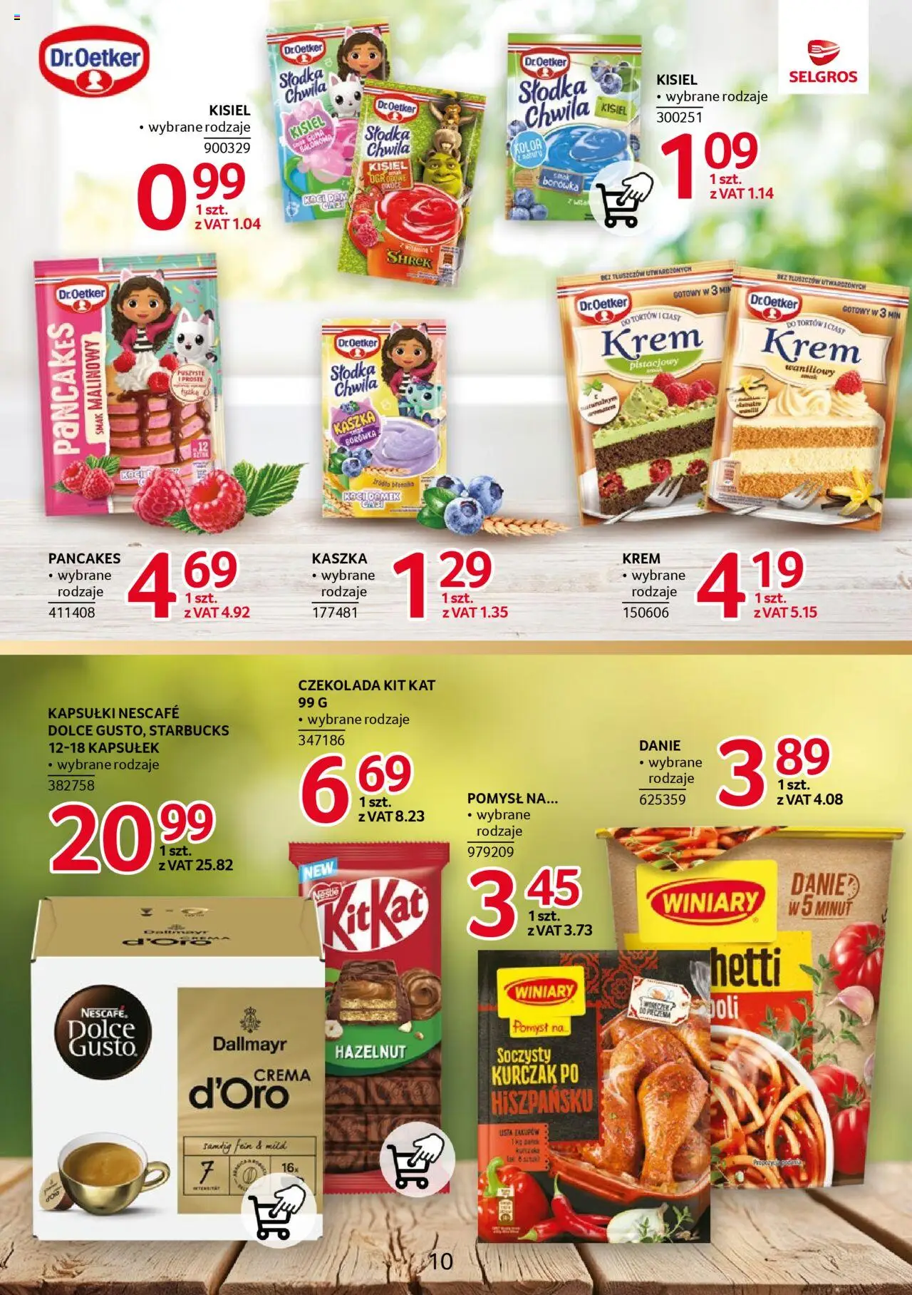 Selgros cash&carry Gazetka - Markowe produkty od 11.09.2025 | Strona: 10 | Produkty: Kurczak, Czekolada, Krem, Pancakes