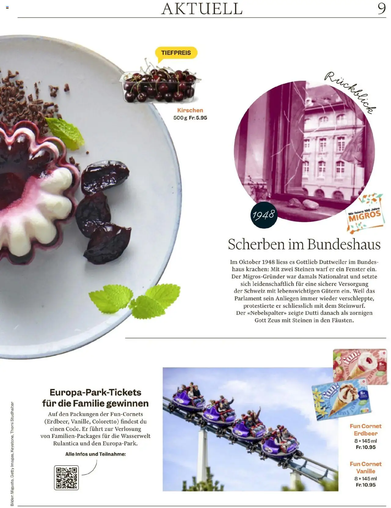 Migros Magazin ab 16.06.2025 | Seite: 9 | Produkte: Kirschen, Bilder