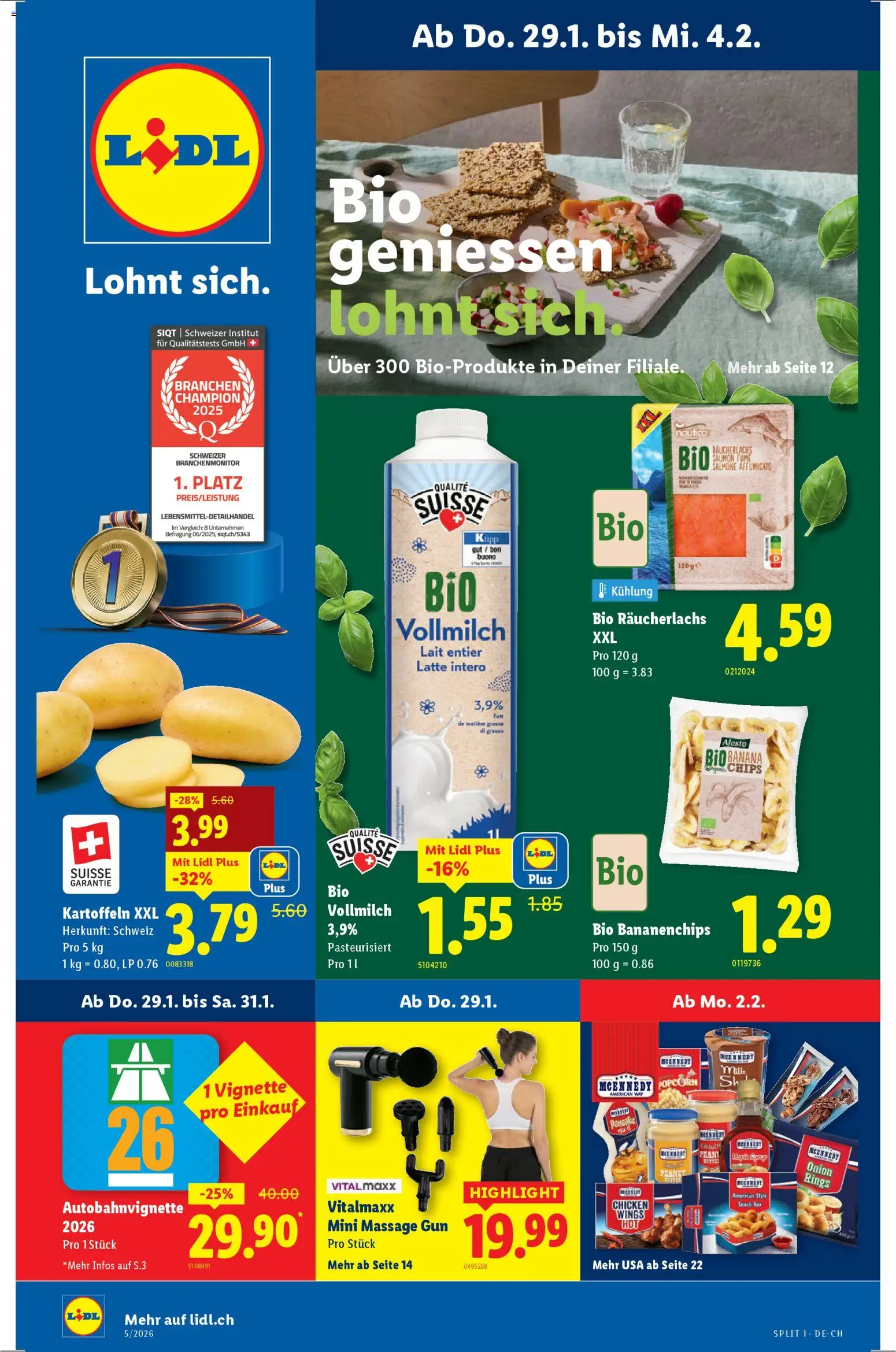 Lidl Aktionen – gültig ab 29.01.2026 | Seite: 1 | Produkte: Räucherlachs, Kartoffeln