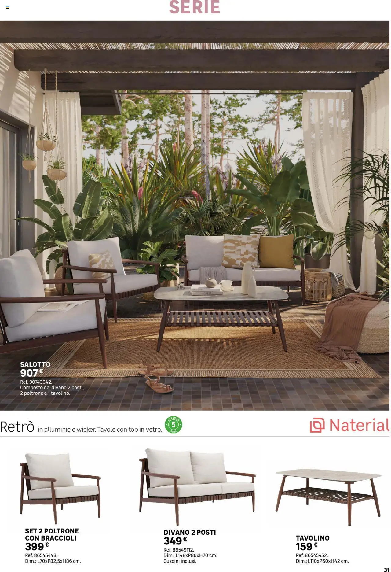 Volantino Leroy Merlin del 02.06.2025 | Pagina: 31 | Prodotti: Tavolino, Braccioli, Top, Tavolo