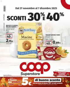 Anteprima del volantino COOP Superstore - Vercelli catalogo valido a partire dal 27.11.2025