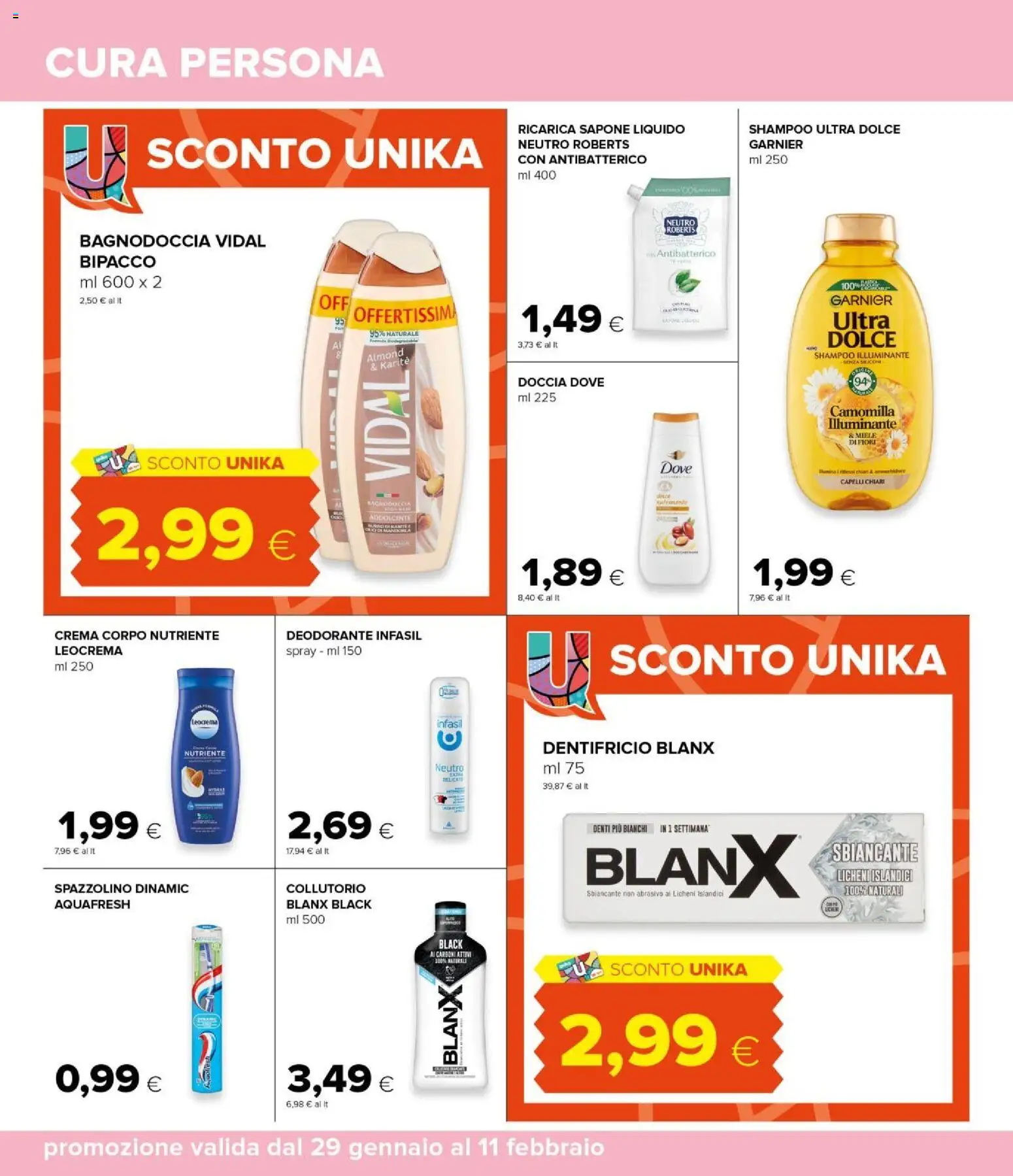 Volantino Oasi del 29.01.2026 | Pagina: 34 | Prodotti: Deodorante, Dentifricio, Collutorio, Miele