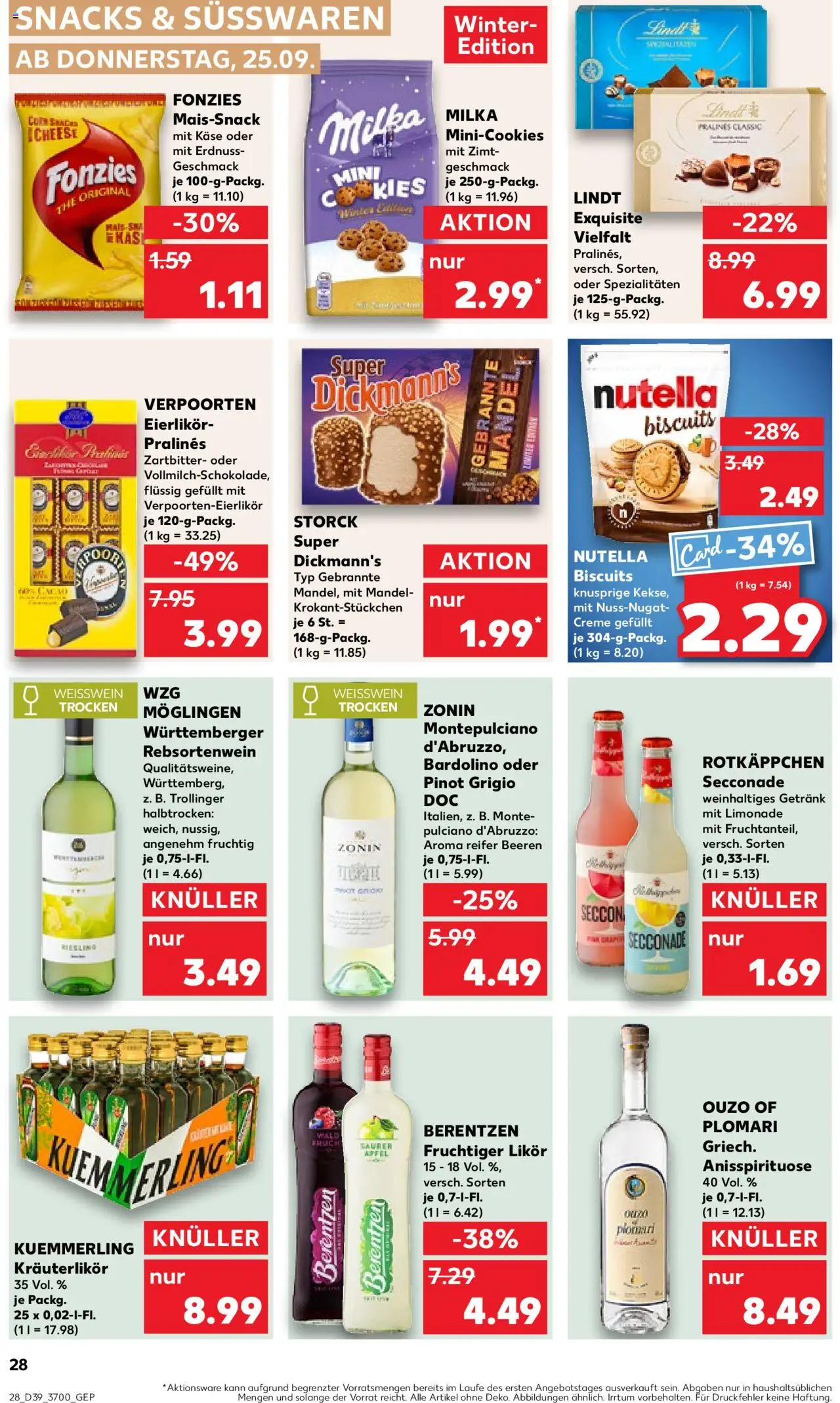 Kaufland prospekt Rostock	 – gültig ab 25.09.2025 | Seite: 28 | Produkte: Weißwein, Äpfel, Limonade, Rotkäppchen