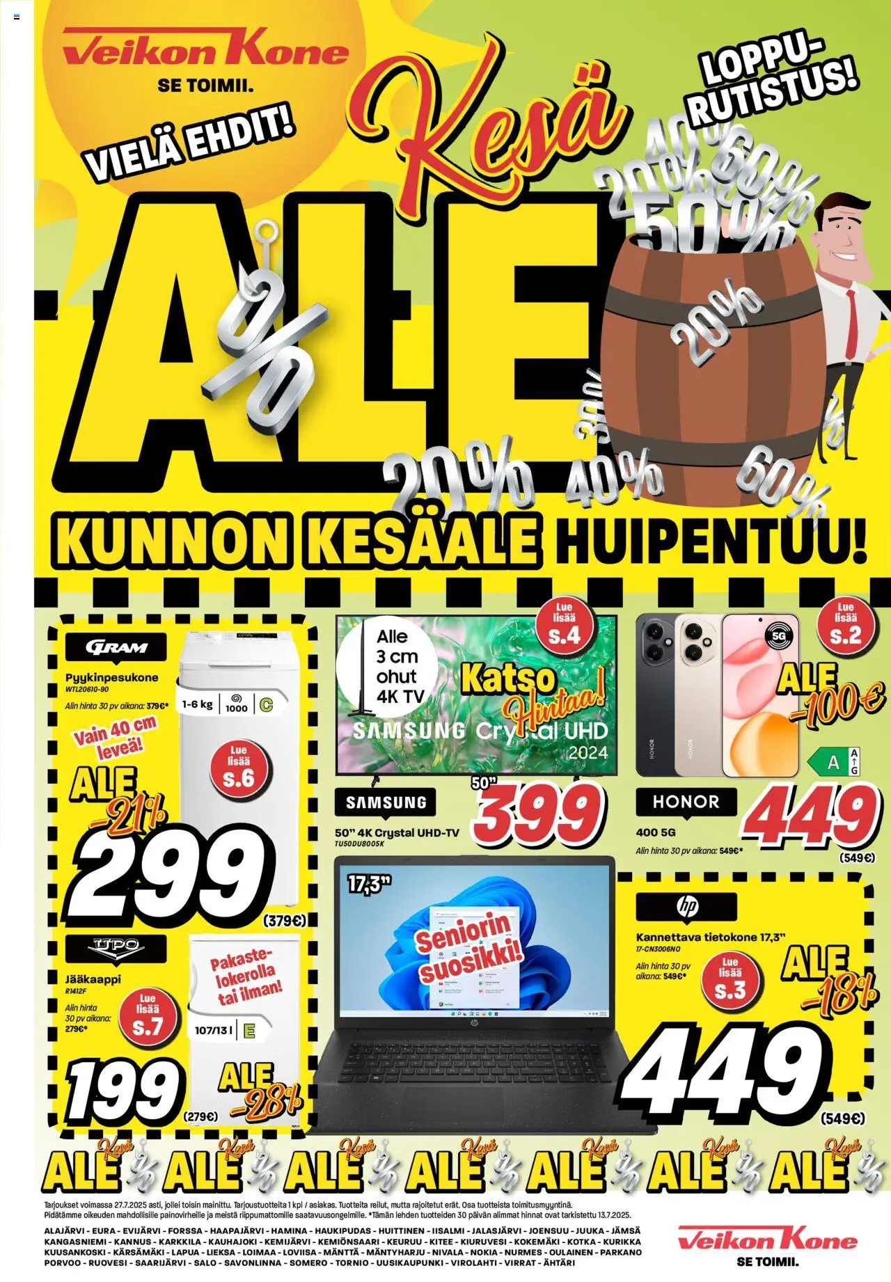  | Sivu: 1 | Tuotteet: Jääkaappi, Tietokone, TV