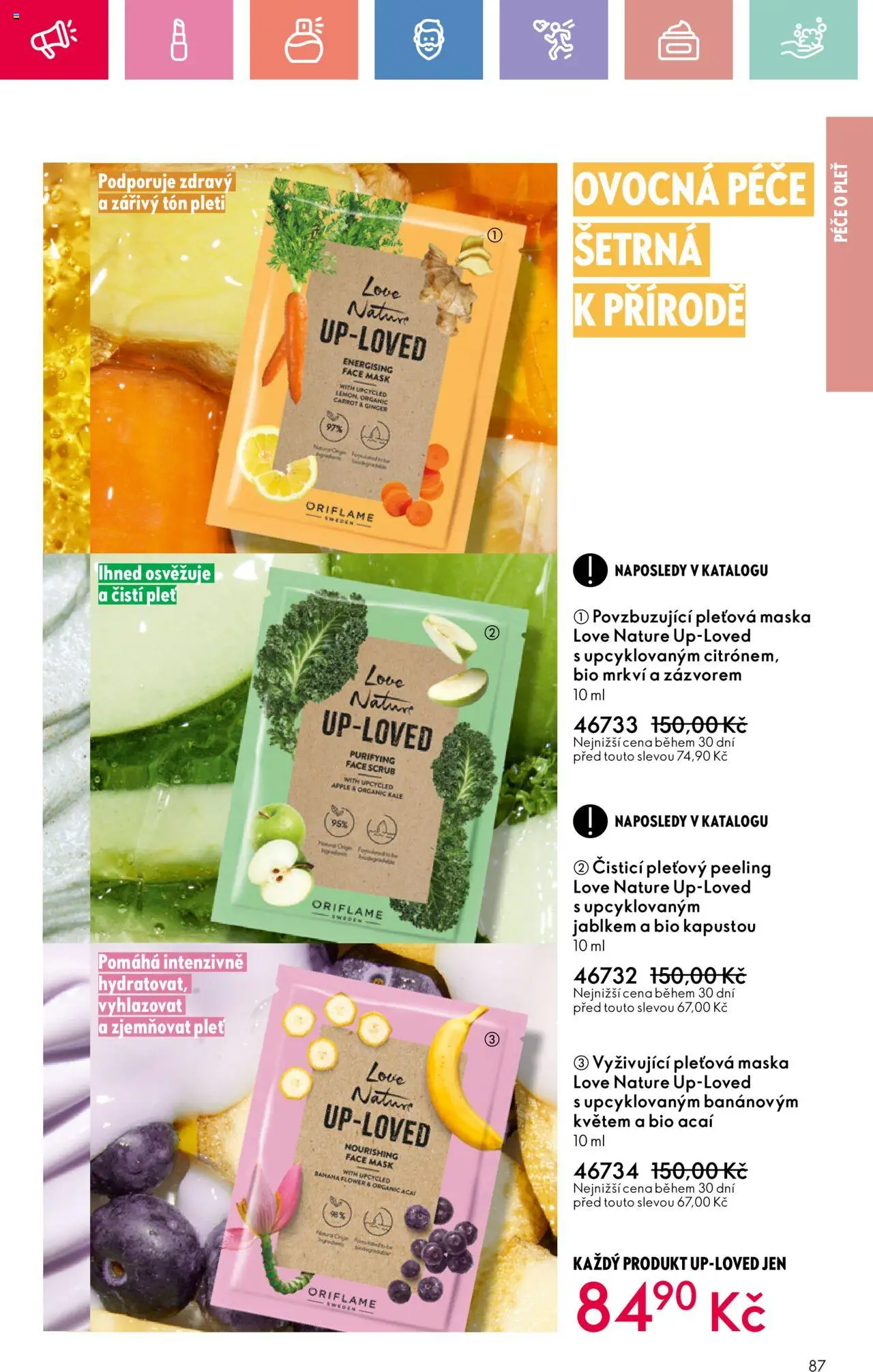 Oriflame katalog č.08/2025 od 25.05.2025 | Strana: 87 | Produkty: Pleťová maska, Apple, Maska, Peeling