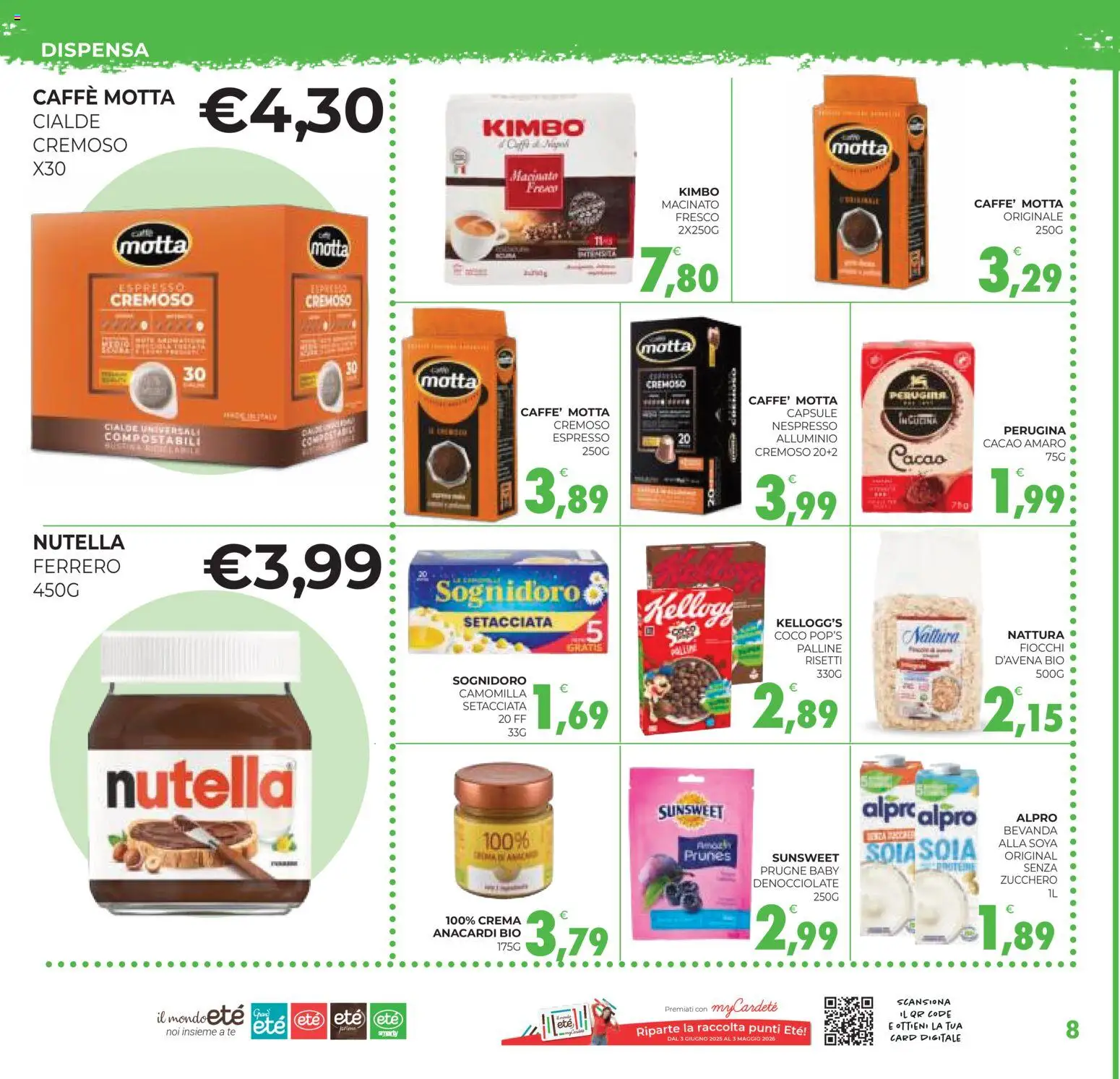 Volantino Eté del 31.10.2025 | Pagina: 8 | Prodotti: Caffè, Tè, Fiocchi, Amaro