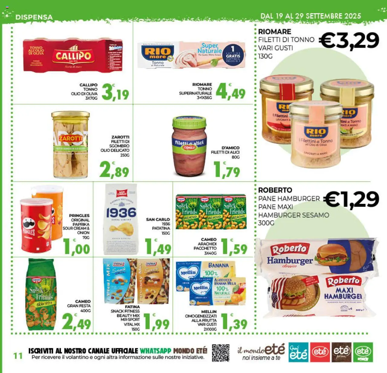 Volantino Eté del 19.09.2025 | Pagina: 11 | Prodotti: Pane, Tè, Arachidi, Olio di Oliva