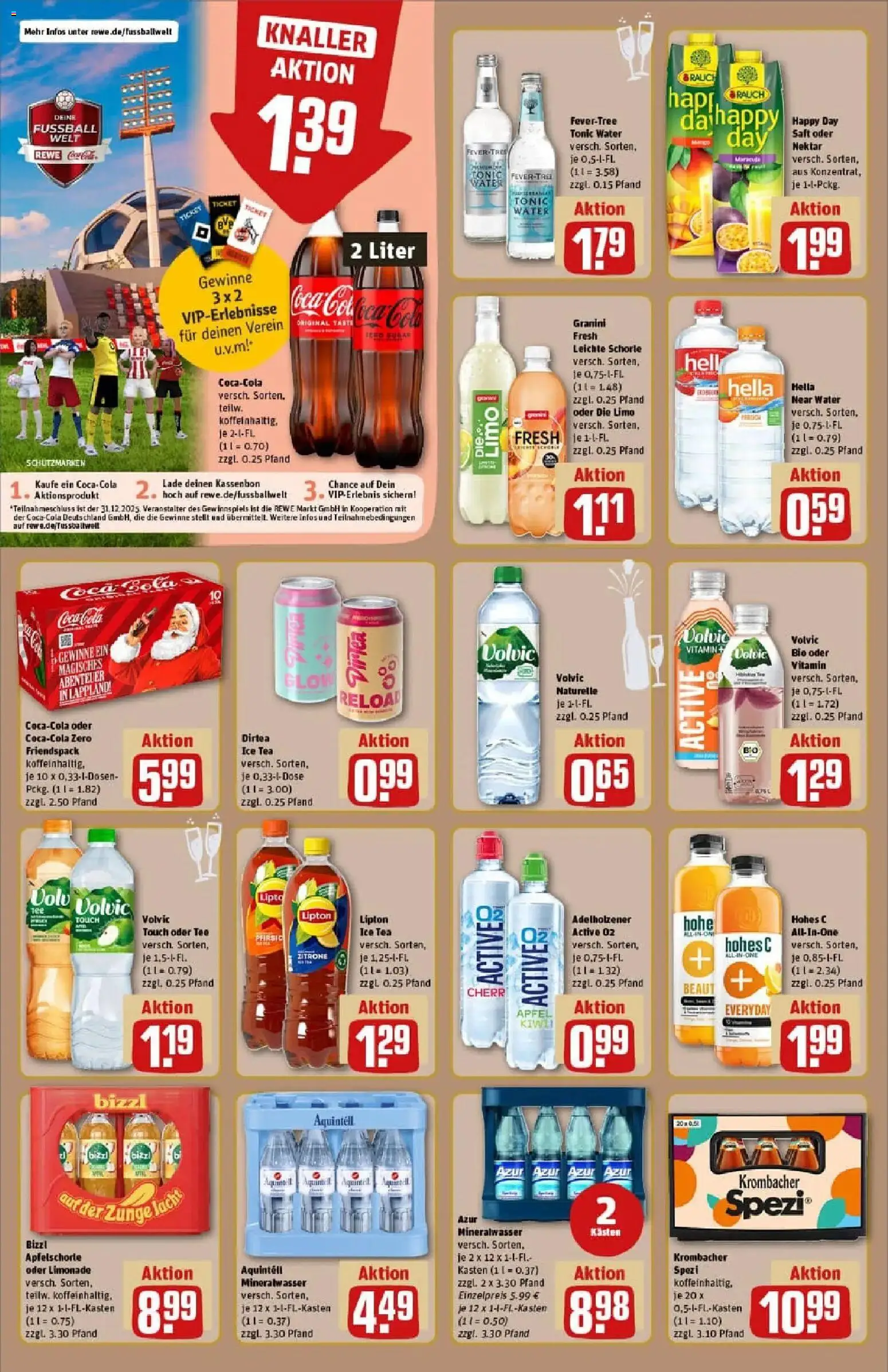 Rewe prospekt Medebach	 – gültig ab 22.12.2025 | Seite: 14 | Produkte: Coca cola, Hella, Saft, Tee
