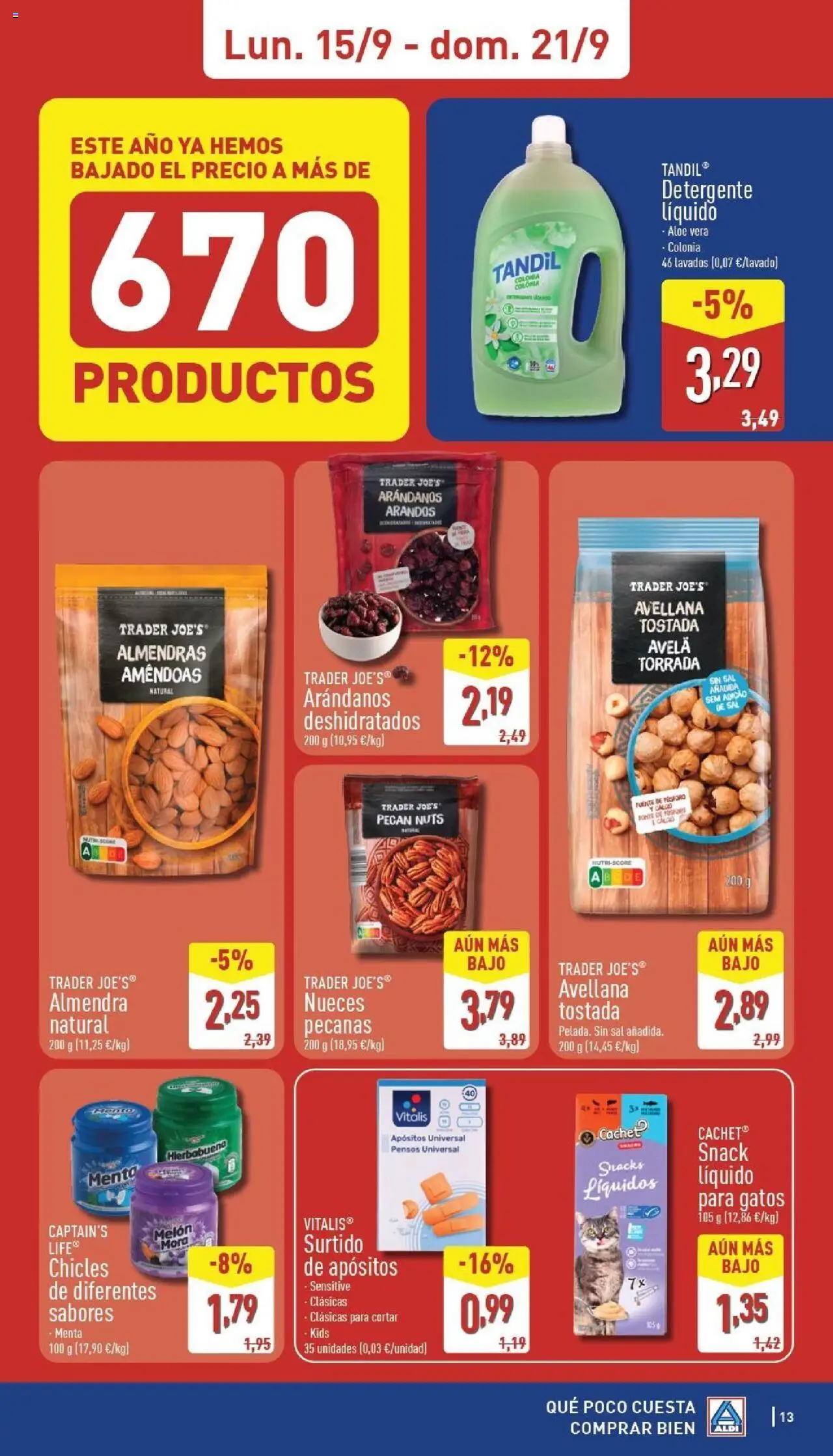 Aldi folleto Baleares │ válido desde el 15.09.2025 | Página: 13 | Productos: Φορτιστής, Colonia, Detergente, Detergente líquido