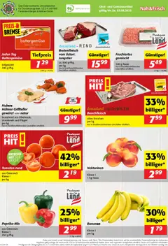 Nah und Frisch Flugblatt gültig ab 30.07.2025 | Seite: 8 | Produkte: Obst, Butter, Tomaten, Bananen