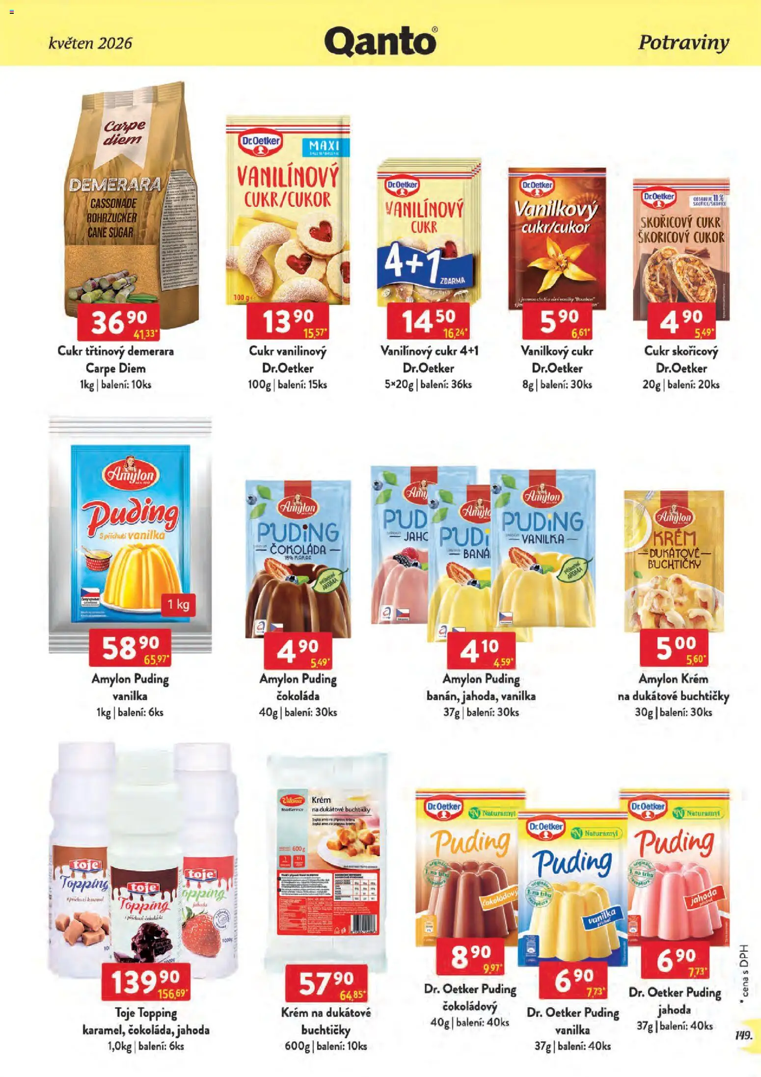 Astur & Qanto leták - Velkoobchod 05/2026 od 01.05.2026 | Strana: 149 | Produkty: Čokoláda, Bourbon, Puding, Vanilkový cukr