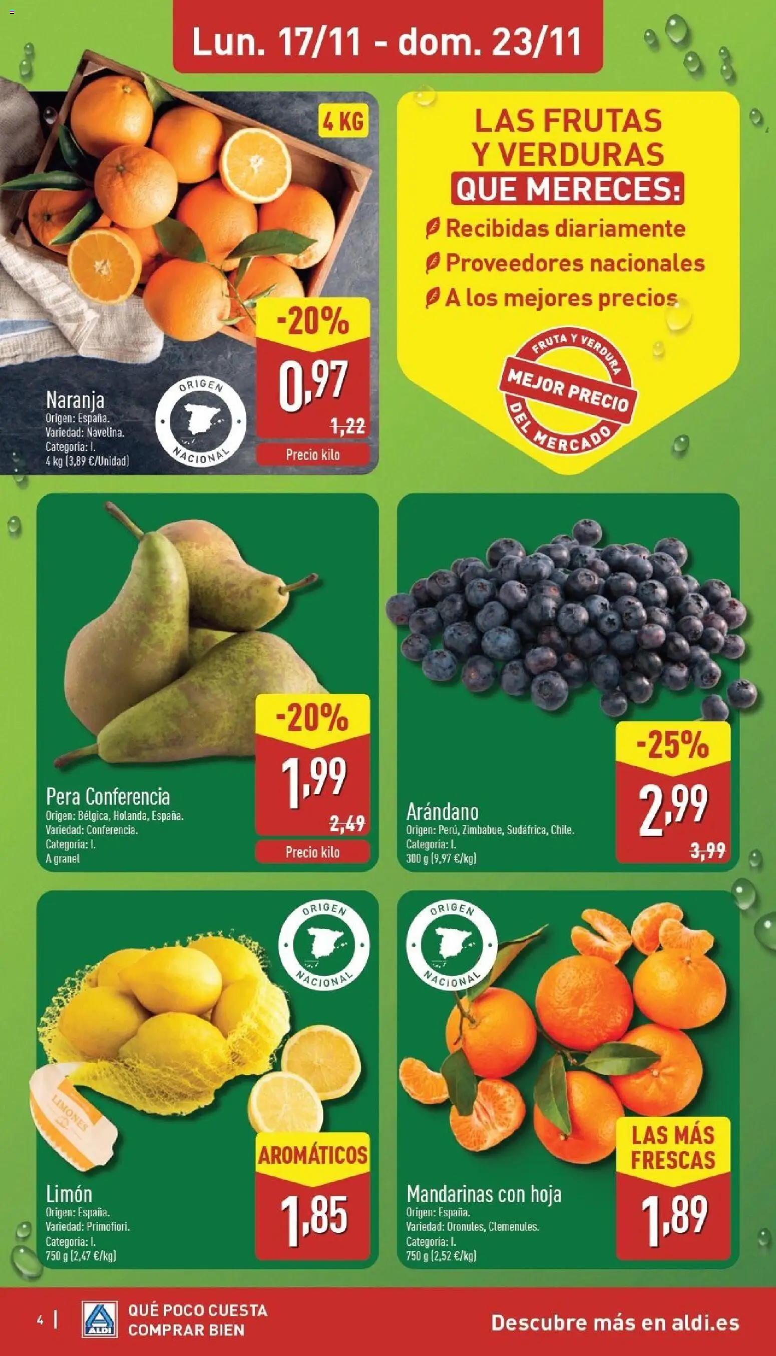 Aldi folleto Baleares │ válido desde el 17.11.2025 | Página: 4 | Productos: Mandarinas