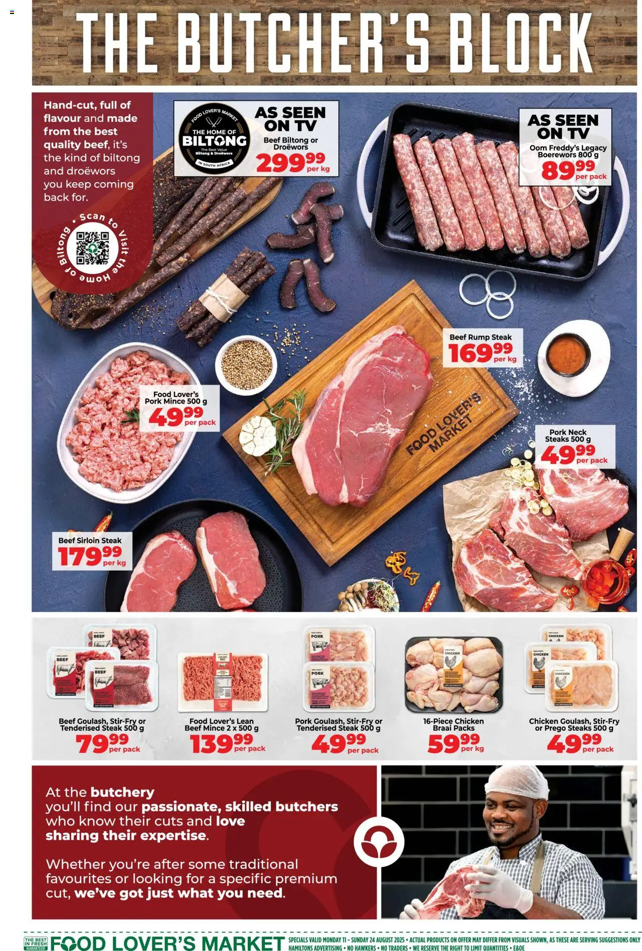 Food Lover's Market Eastern Cape - Specials │ valid from 11.08.2025 | Page: 3 | Products: TV, Boerewors, Chicken, Beef