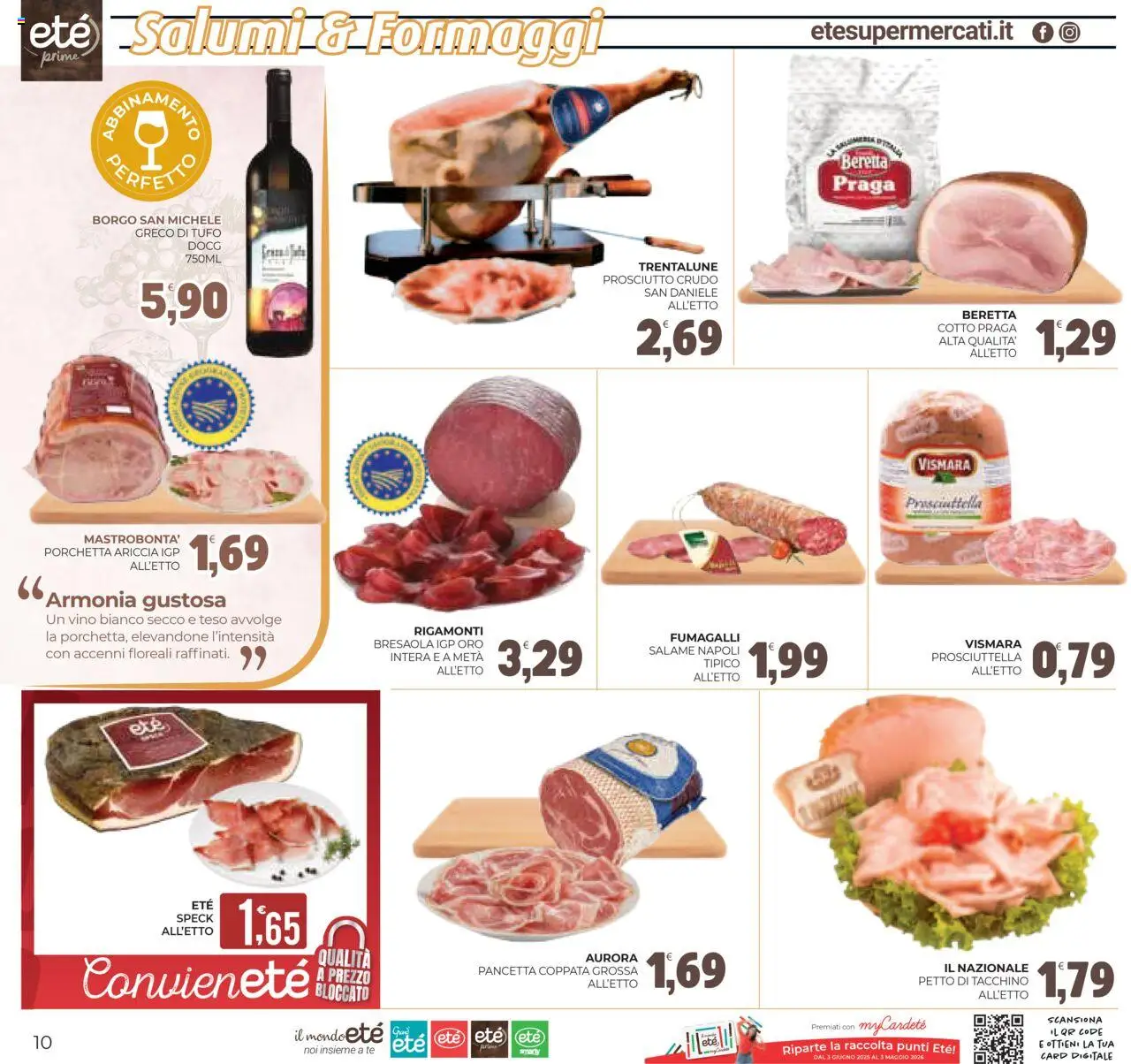 Volantino Eté del 05.08.2025 | Pagina: 10 | Prodotti: Porchetta, Tè, Pancetta, Vino bianco