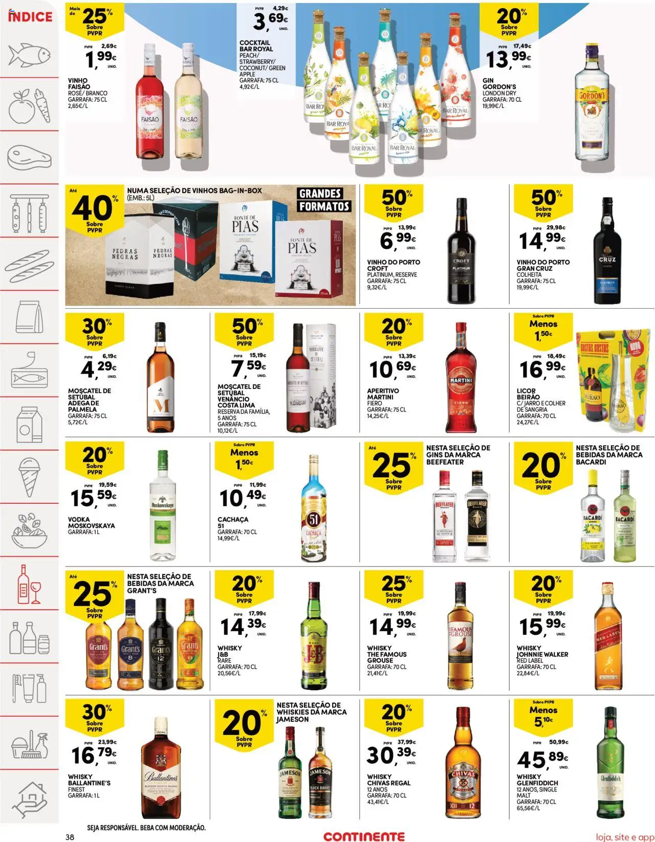 Continente folheto │ válido de 09.09.2025 | Página: 38 | Produtos: Whisky, Vinho, Gin, Vodka