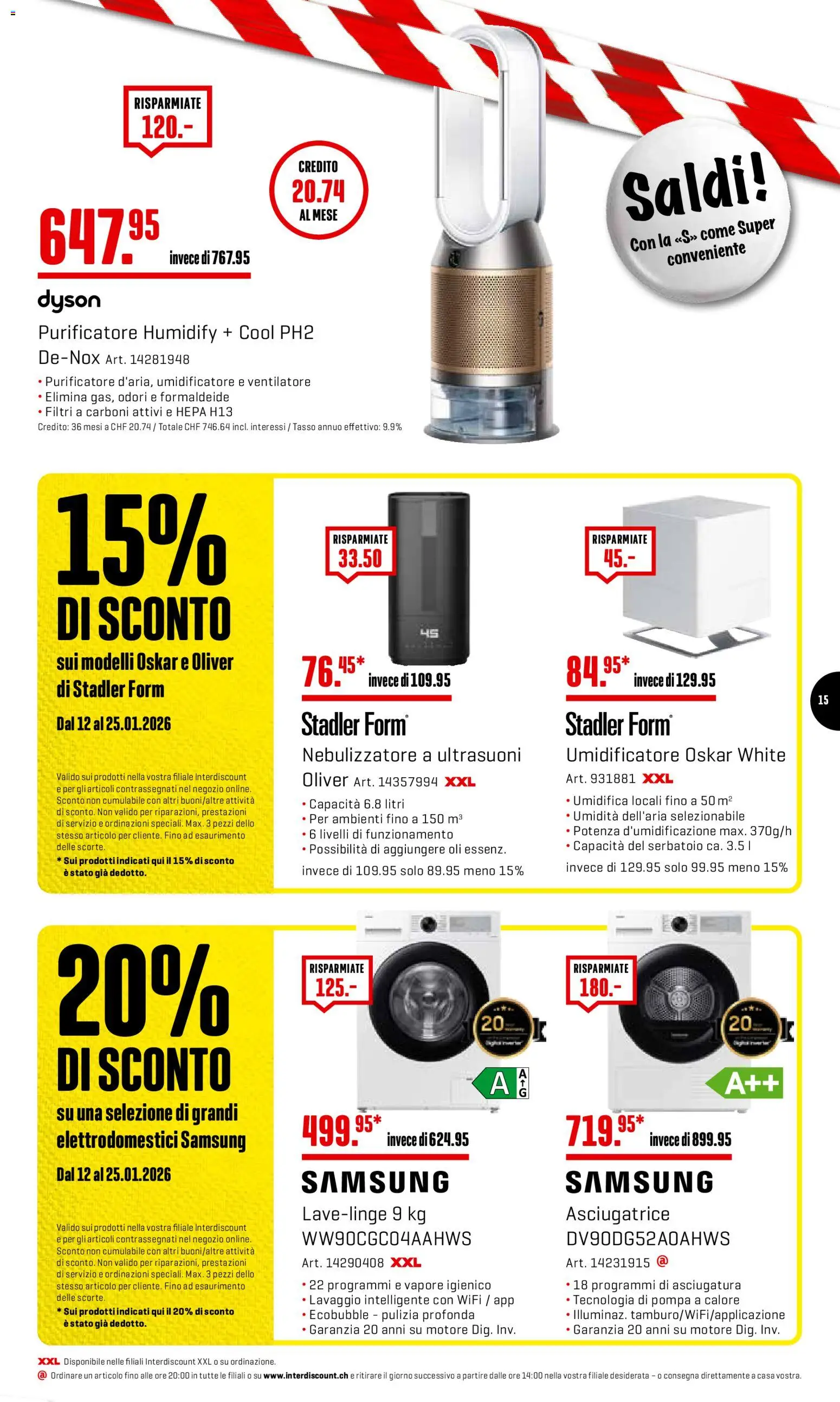 Interdiscount Aktionen IT – gültig ab 12.01.2026 | Seite: 15 | Produkte: Samsung, Dyson