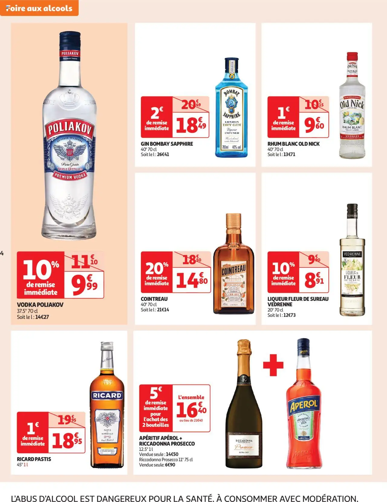  | Page: 4 | Produits: Vodka, Rhum, Rhum blanc traditionnel, Prosecco