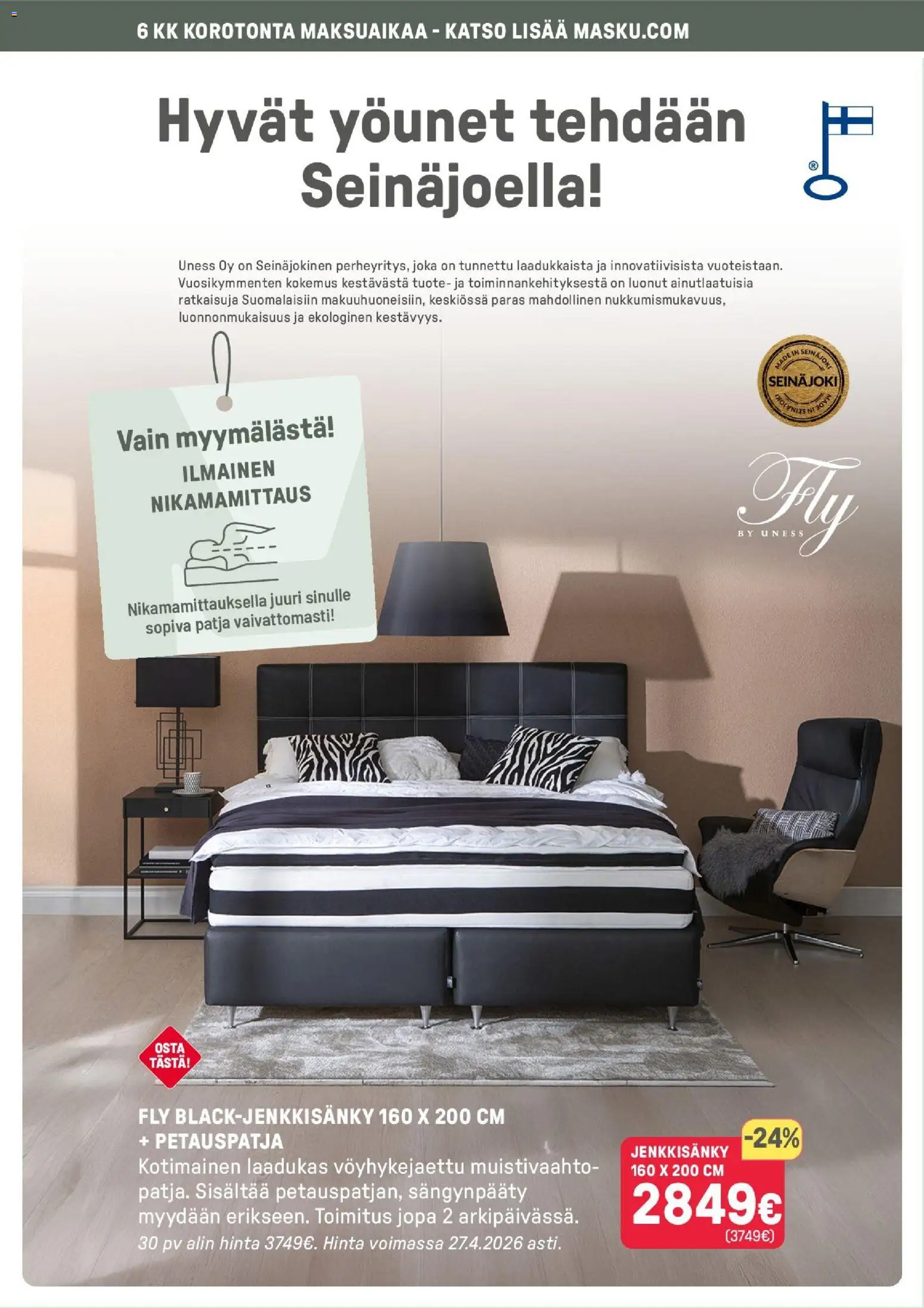 Masku tarjoukset – voimassa 08.04.2026 alkaen | Sivu: 8 | Tuotteet: Jenkkisänky, Patja, Petauspatja