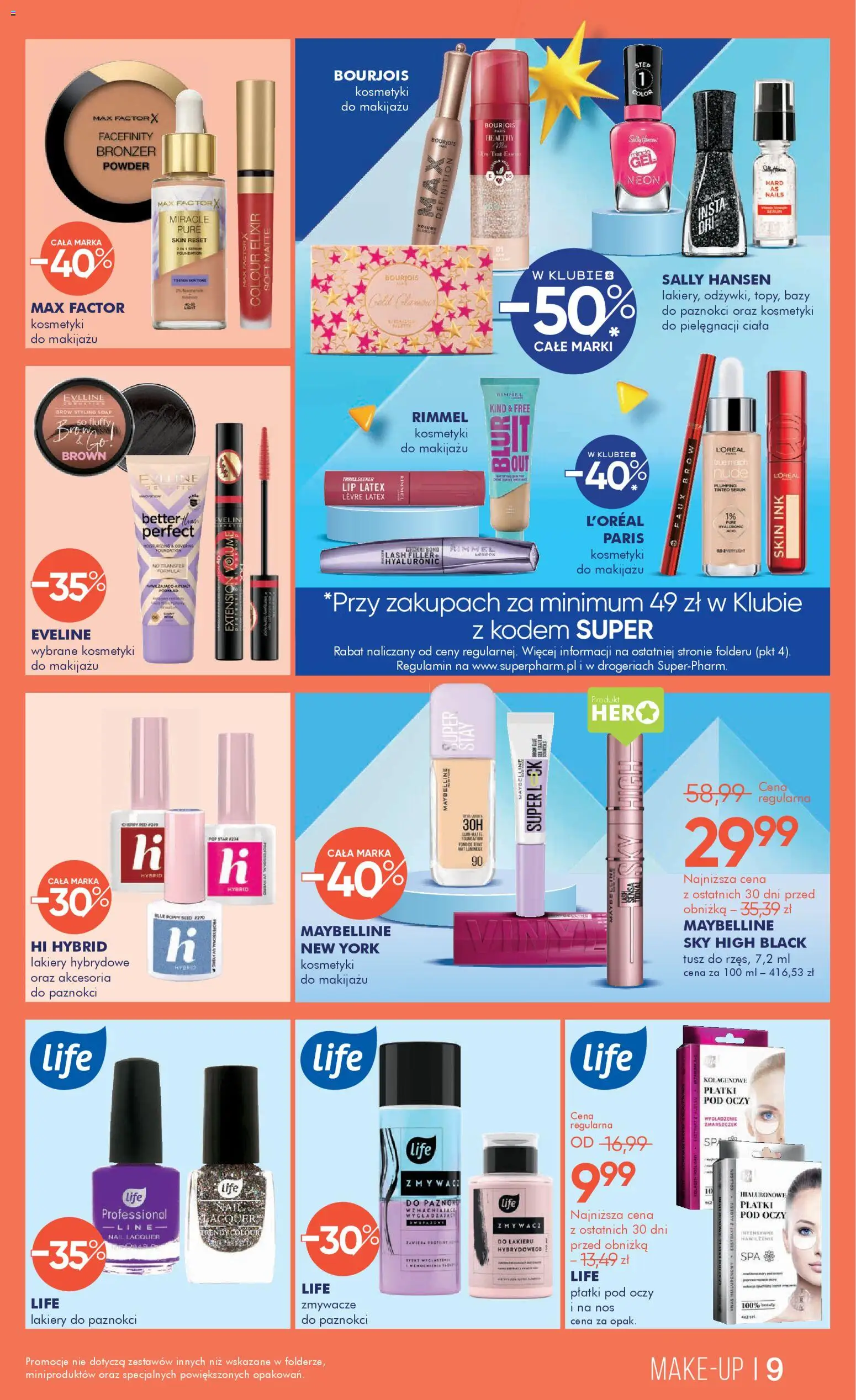 Super-pharm Gazetka od 12.01.2026 | Strona: 9 | Produkty: Kosmetyki, Bronzer, Lakiery, Płatki