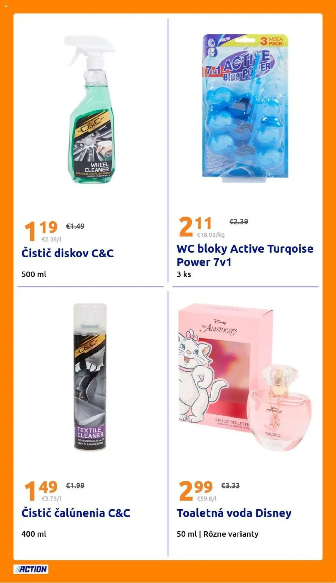 Nové Action akcie – leták je platný od 08.10.2025 | Strana: 21 | Produkty: Wc, Toaletná voda, Voda