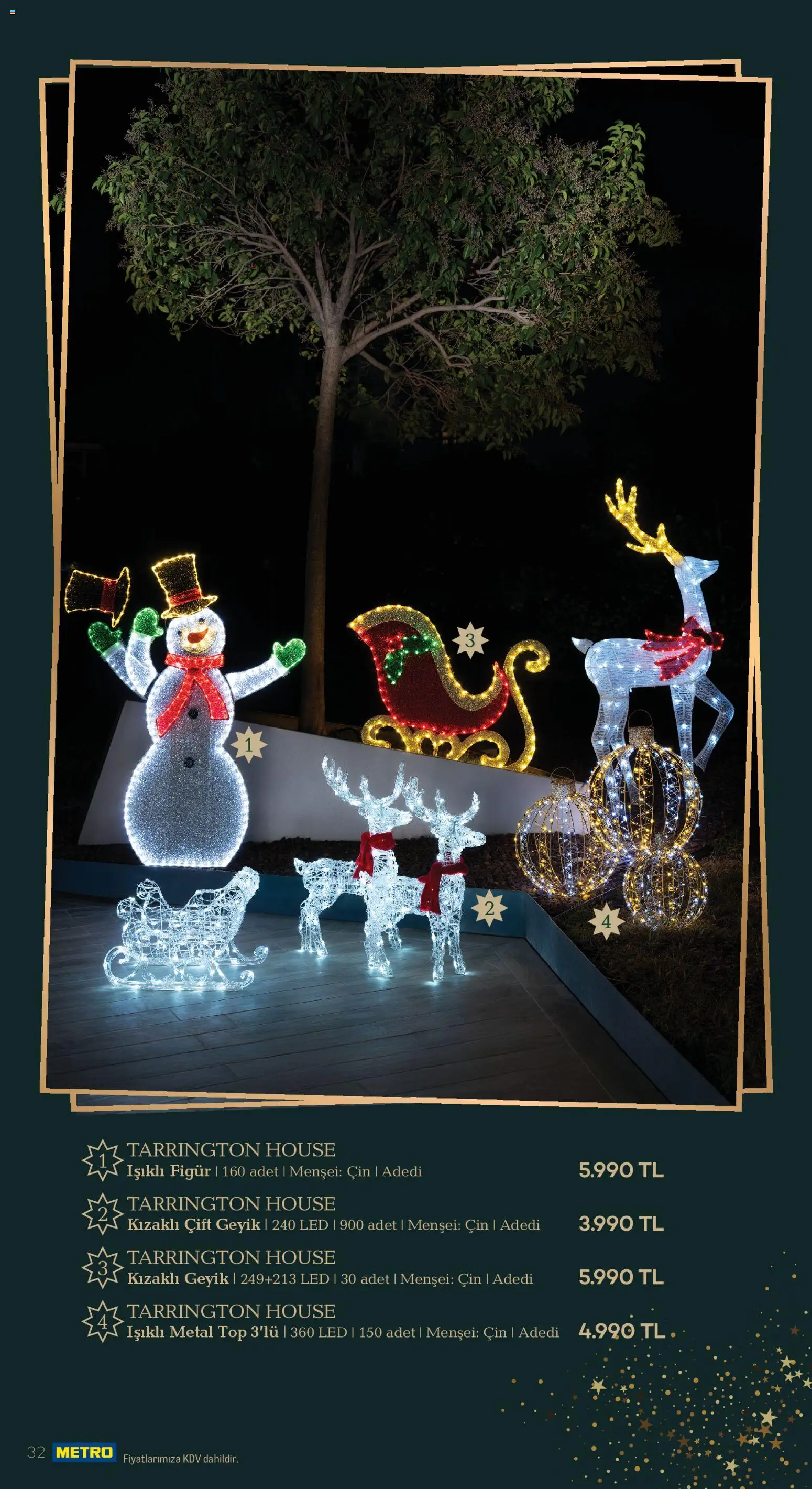 Metro - Yılbaşı Dekorasyon Kataloğu - 18.11.2025 tarihinden itibaren geçerlidir | Sayfa: 32 | Ürünler: Cin