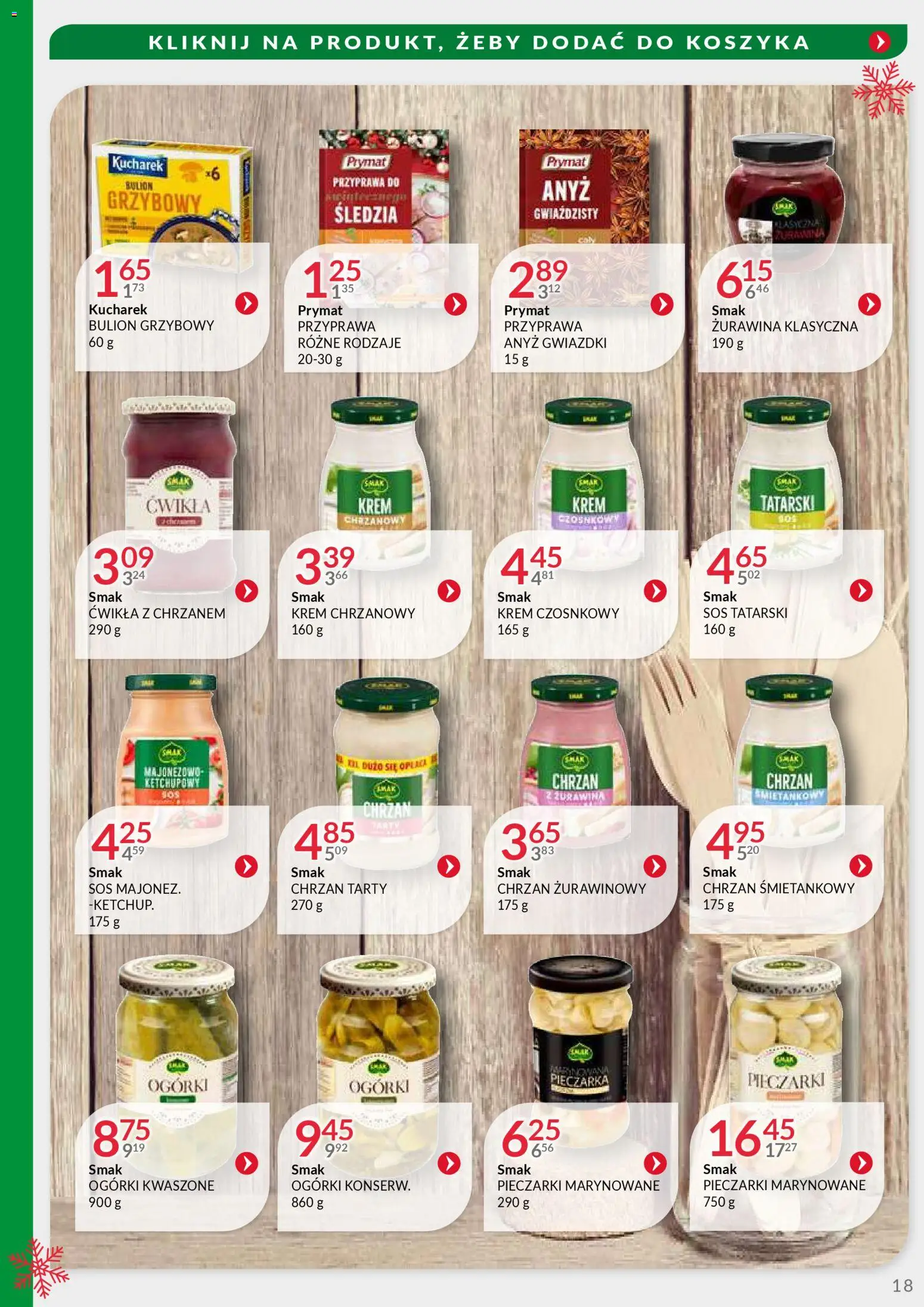 Eurocash Gazetka - Oferta Handlowa MR Południowy Wschód od 24.11.2025 | Strona: 18 | Produkty: Anyż, Krem, Ogórki, Sos