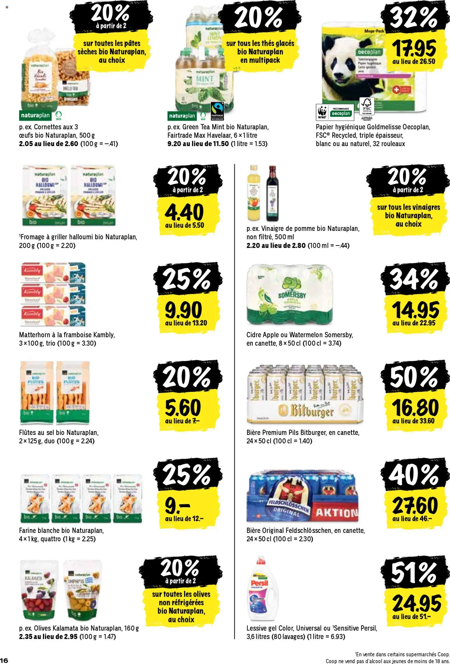Coop aktionen FR – gültig ab 31.03.2026 | Seite: 16 | Produkte: Pils, Burger, Pasta, Griller