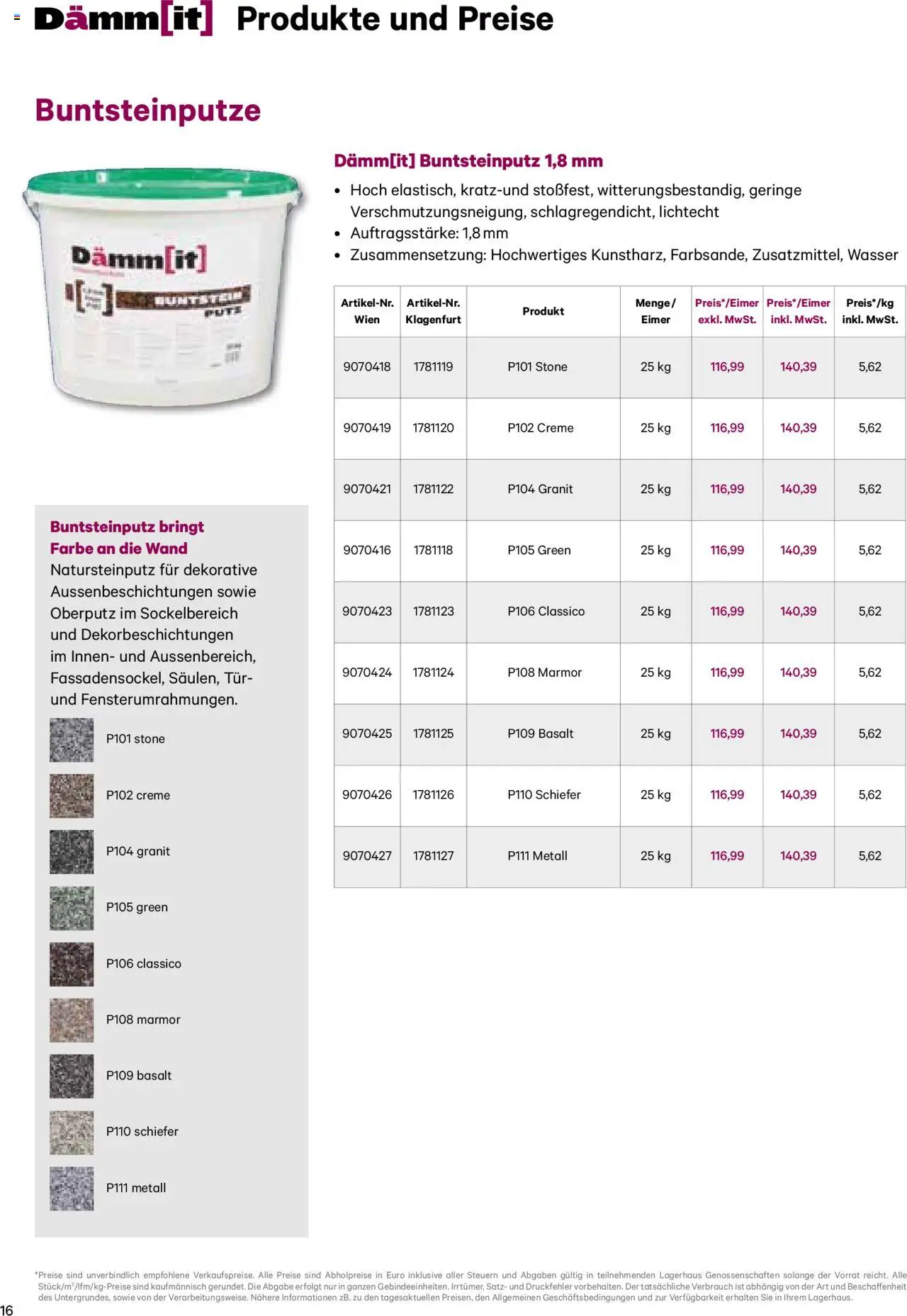 Lagerhaus Dämm[it] Katalog 2025 gültig ab 08.01.2025 | Seite: 16 | Produkte: Wasser, Creme