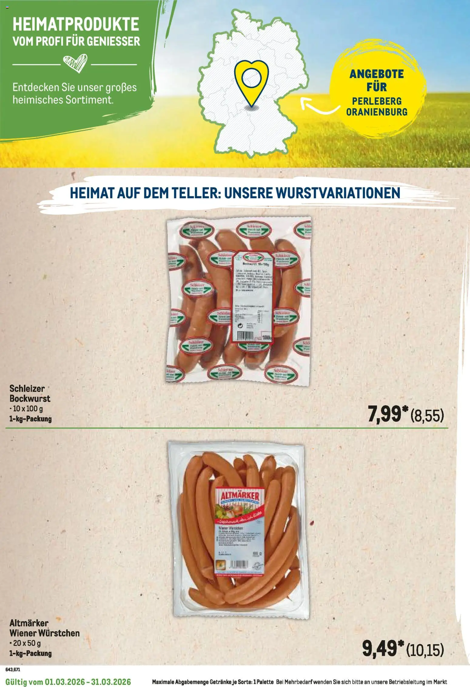 Metro Regionaler Flyer – gültig ab 01.03.2026 | Seite: 80 | Produkte: Bockwurst, Wiener wurstchen