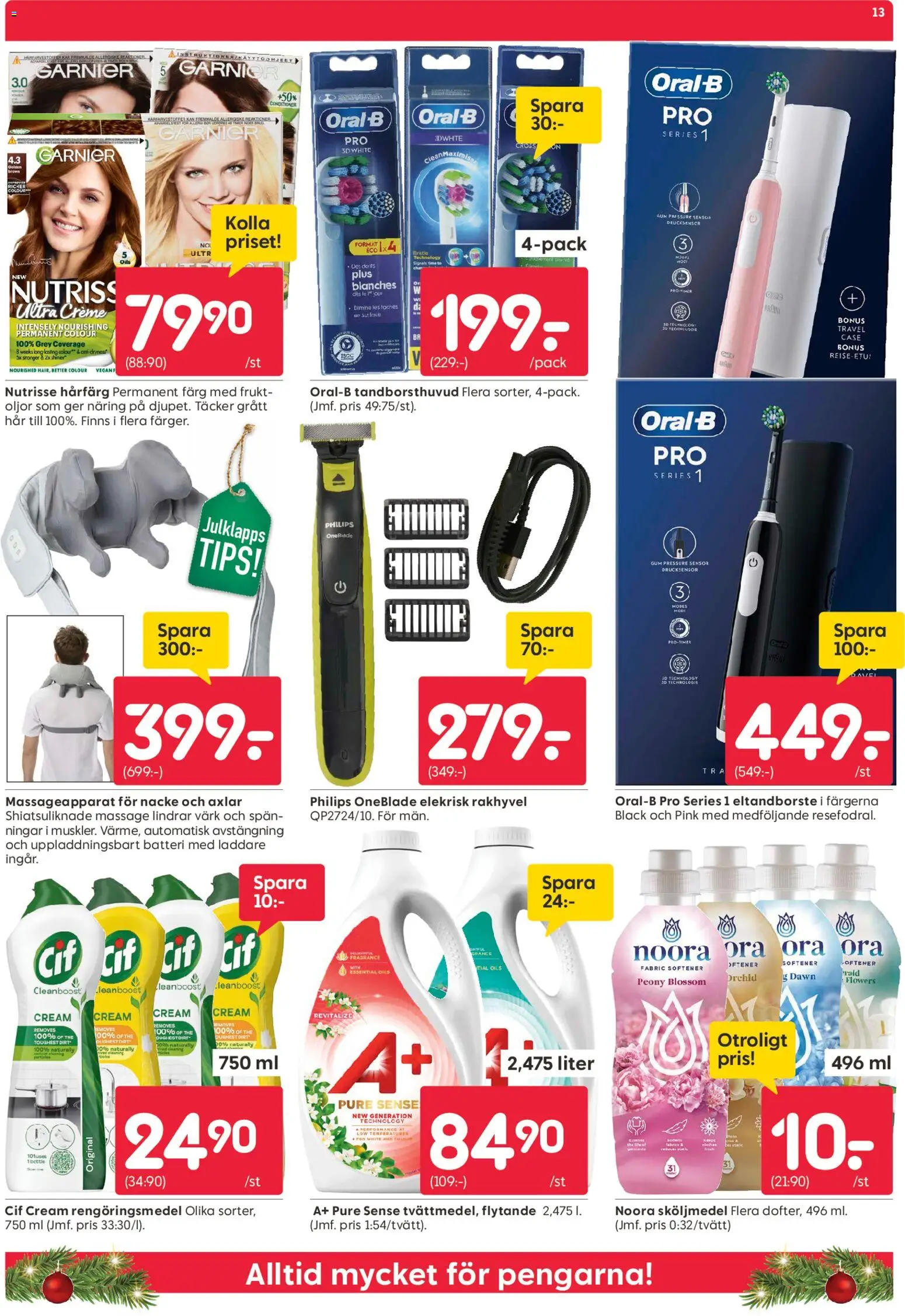 Rusta reklamblad aktuell från 15.12.2025 | Sida: 13 | Produkter: Hårfärg, Rengöringsmedel, Batteri, Laddare