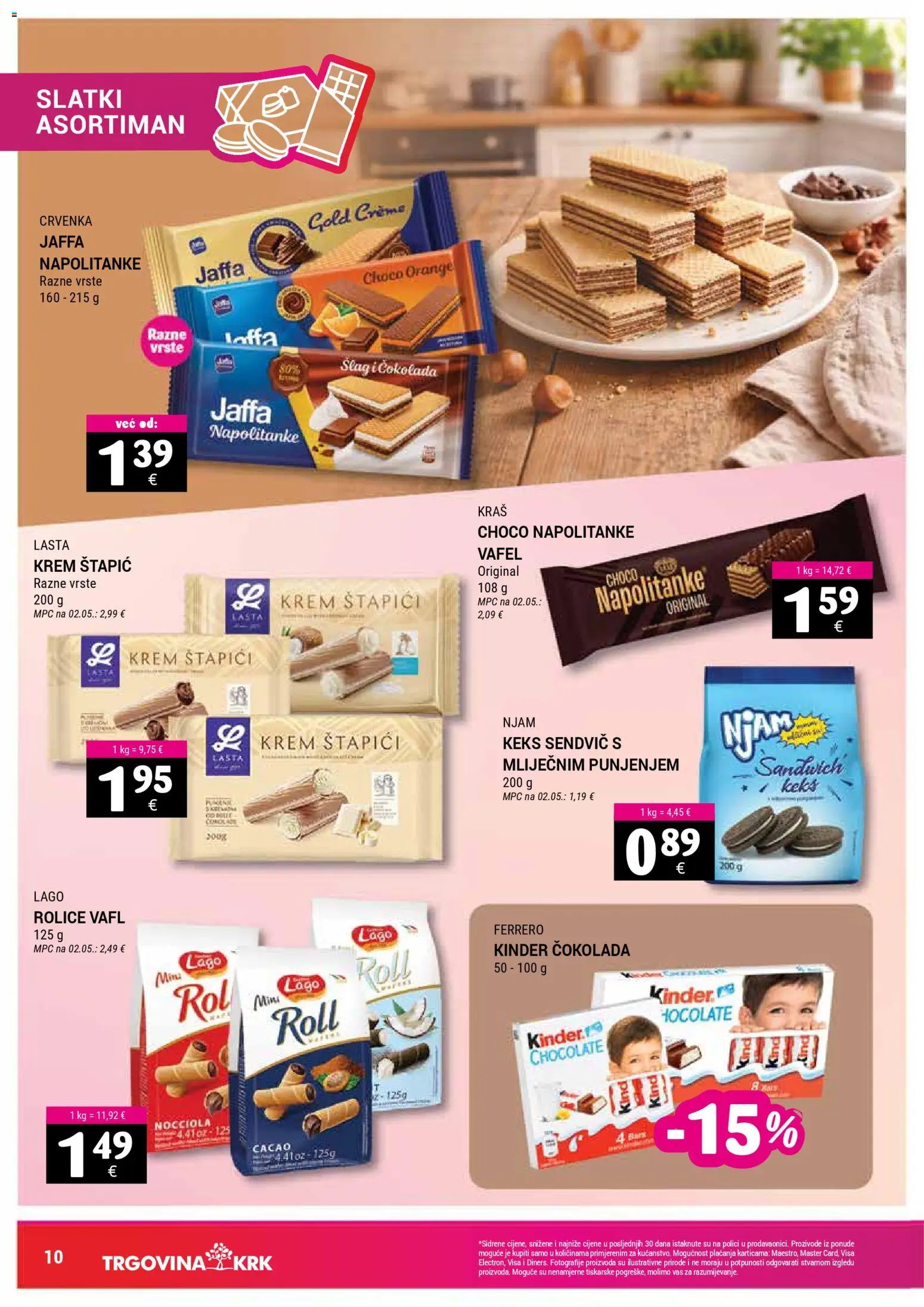 Trgovina Krk katalog | vrijedi od 16.04.2026 | Stranica: 10 | Proizvodi: Keks, Napolitanke, Štapići, Šlag
