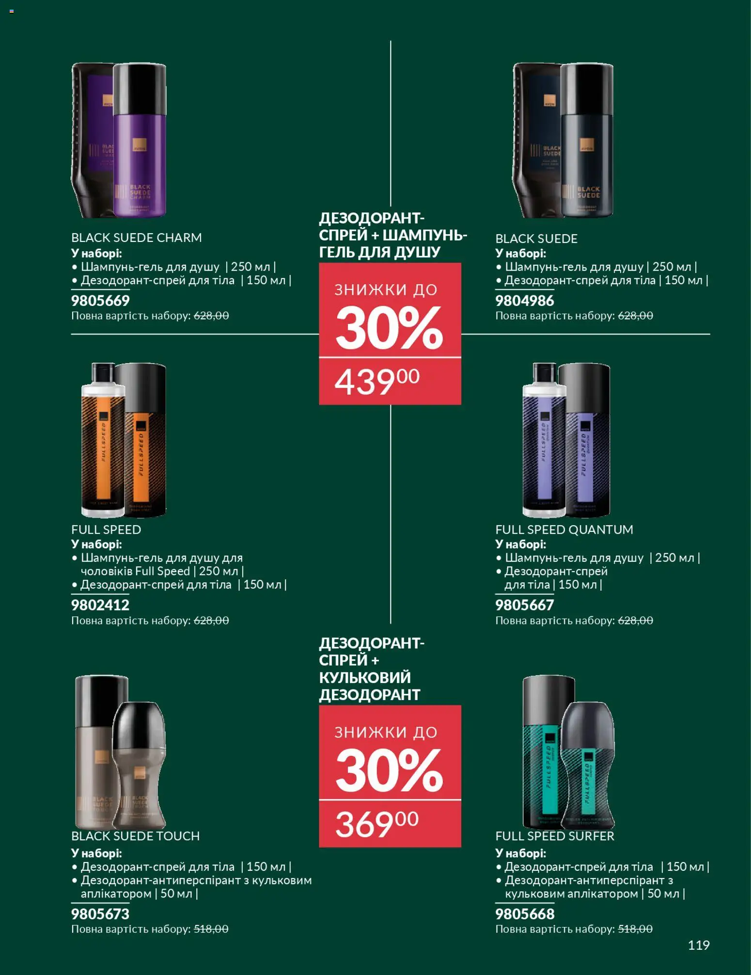 AVON Kаталог - дійснийкції з 01.11.2025 | Сторінка: 117 | Товари: Шампунь, Гель для душу, Дезодорант