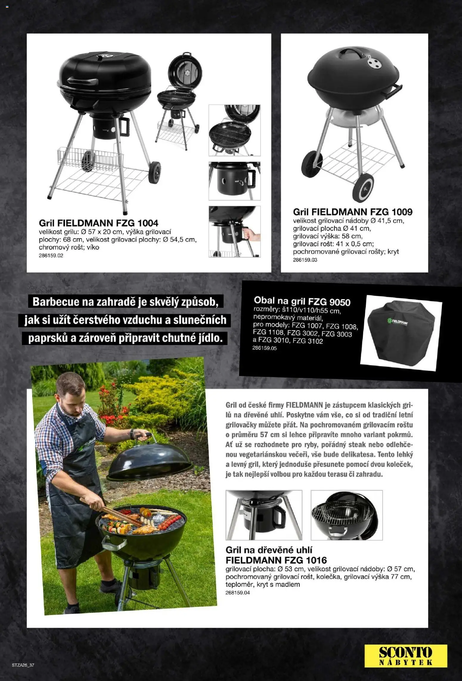 Sconto nábytek katalog - Zahradní speciál od 01.01.2026 | Strana: 37 | Produkty: Dřevěné uhlí, Steak, Gril, Modely