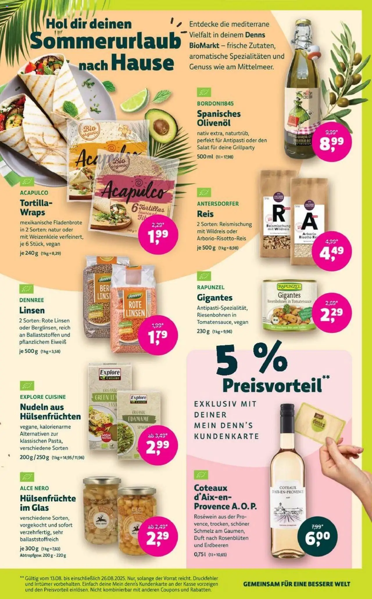 Denns BioMarkt Angebote - gültig ab dem 13.08.2025 | Seite: 7 | Produkte: Rosewein, Reis, Nudeln, Erdbeeren