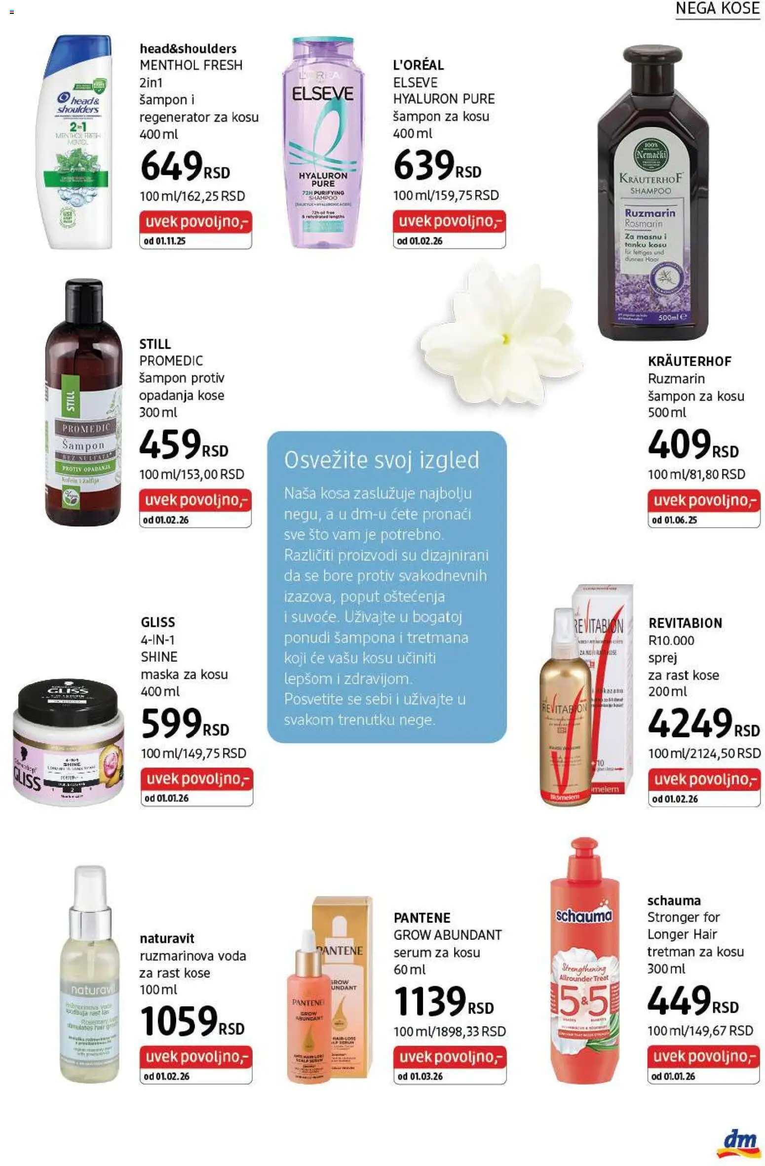 DM Drogerie katalog - važi od 01.03.2026 | Strana: 21 | Proizvode: Pantene, Sto, Maska za kosu, Maska