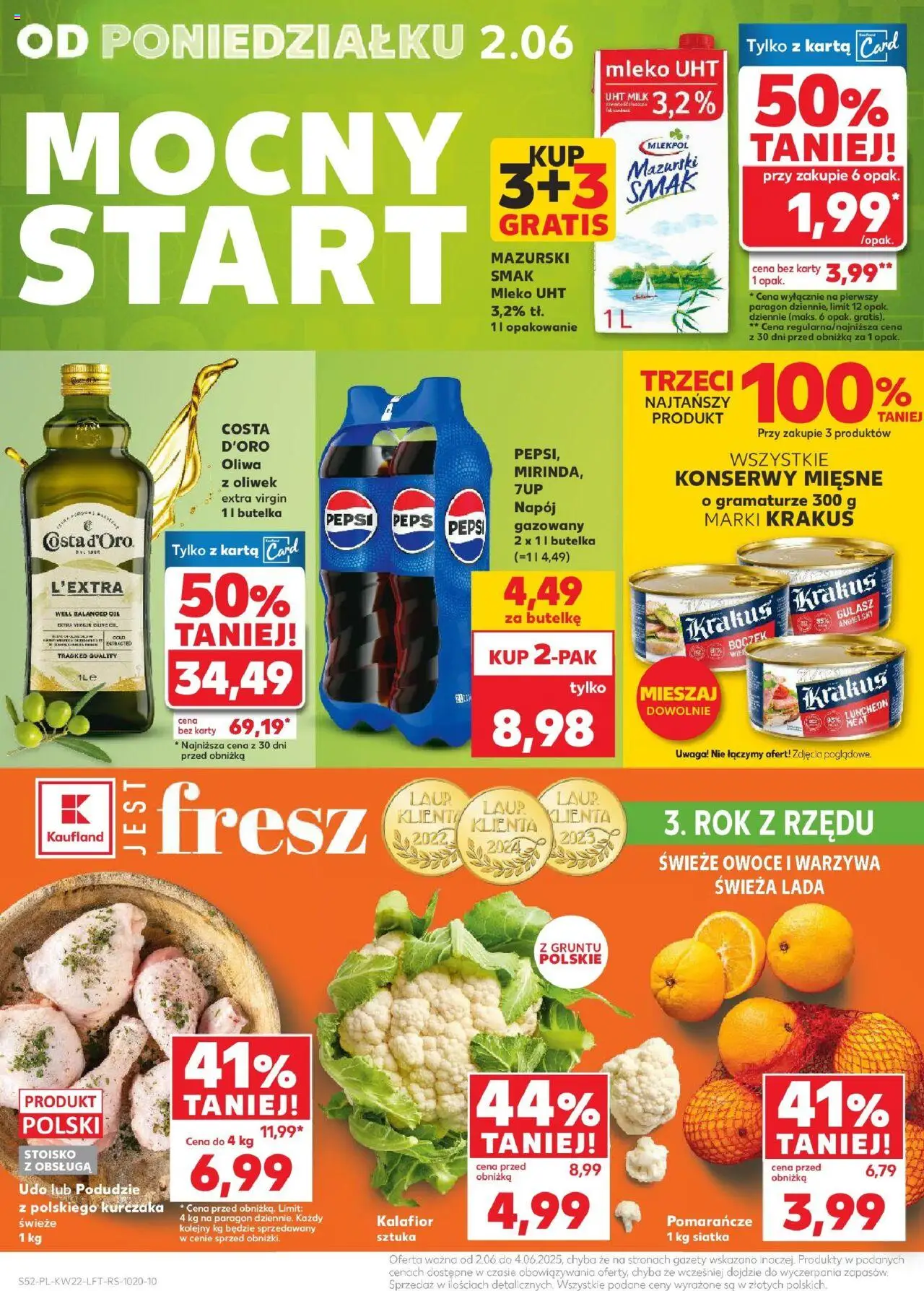 Kaufland gazetka od 29.05.2025 | Strona: 52 | Produkty: Kalafior, Pomarańcze, Warzywa, Owoce