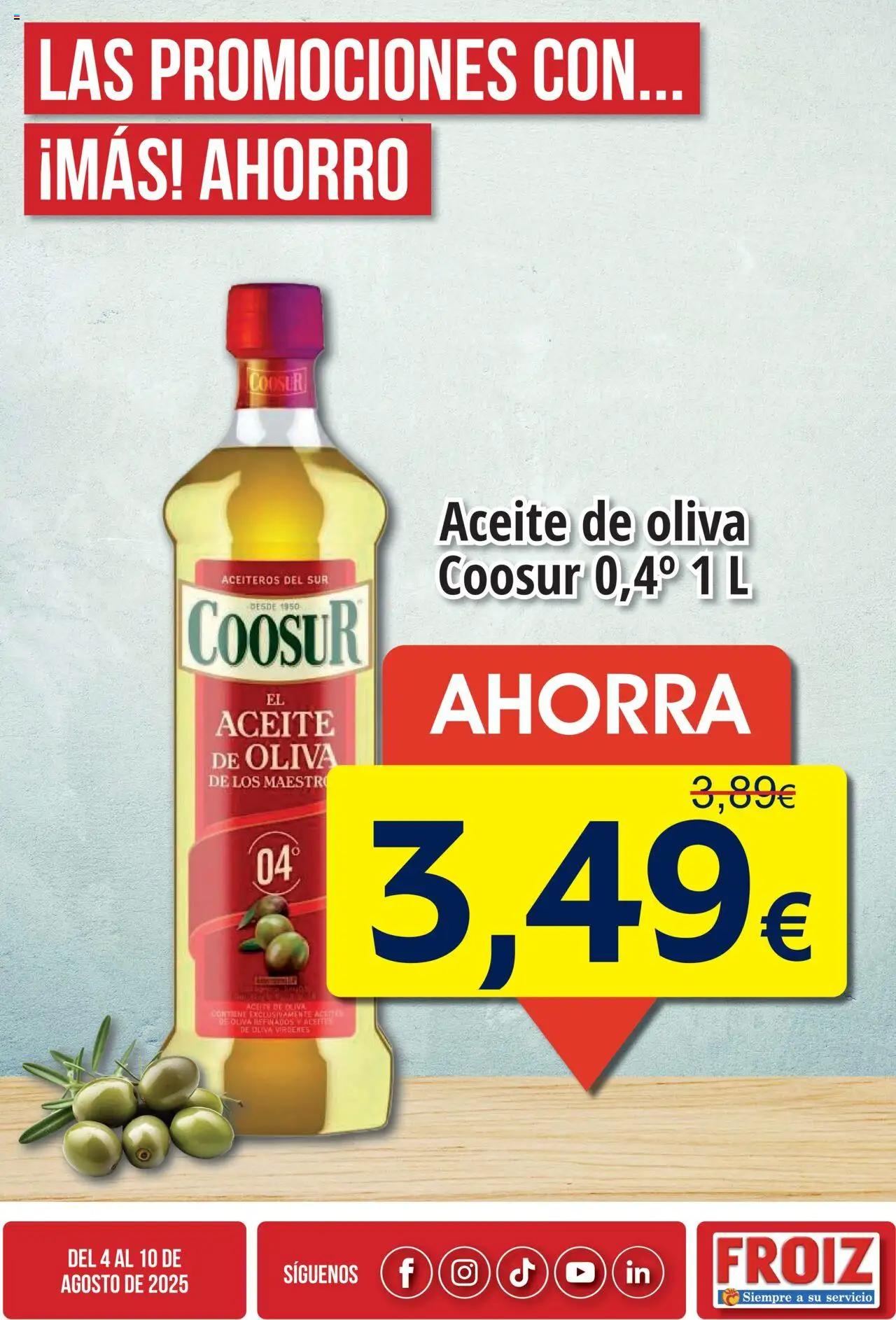 Froiz Oferta semanal │ válido desde el 04.08.2025 | Página: 5 | Productos: Aceite, Aceite de oliva