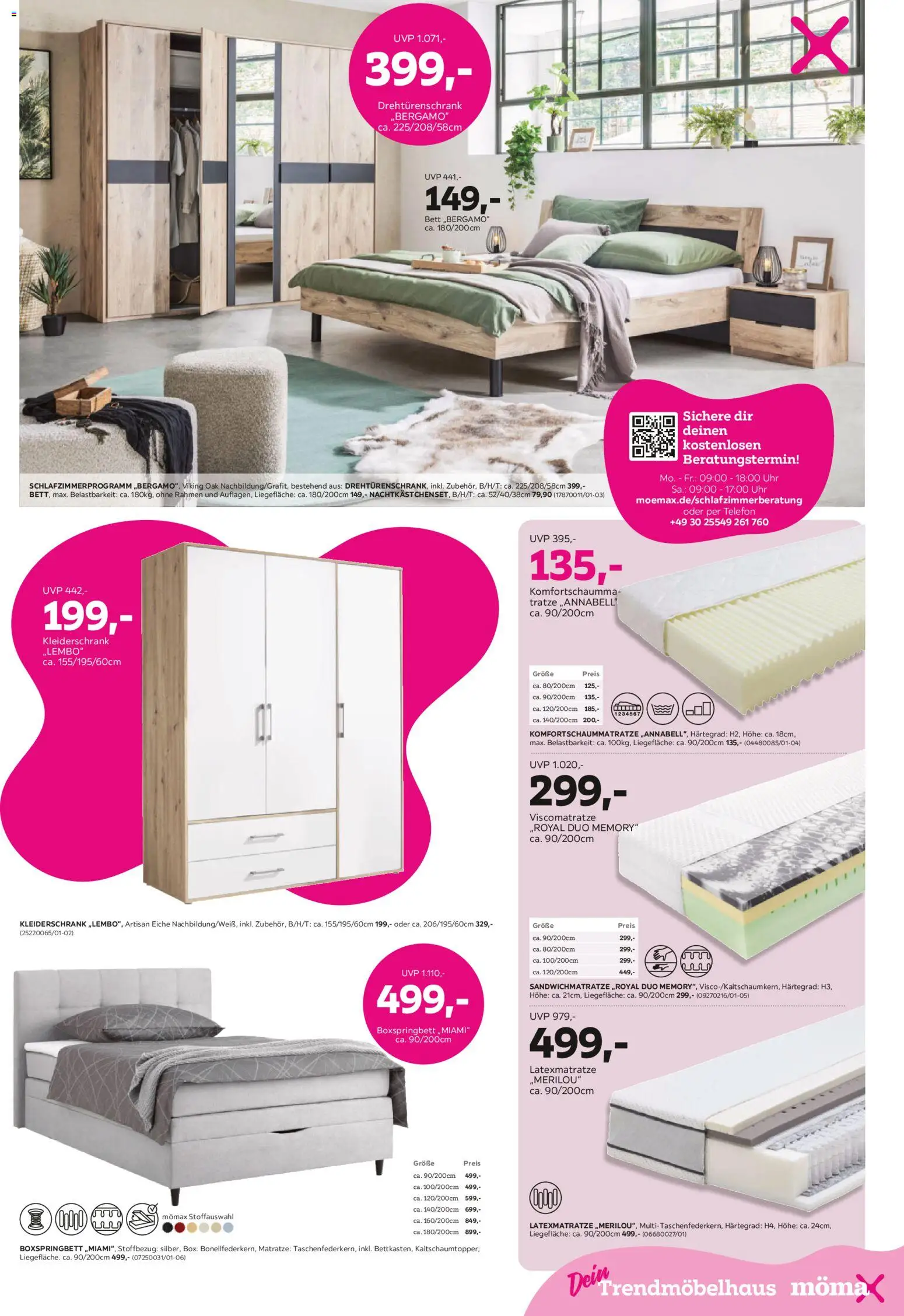 Mömax Prospekt 	 – gültig ab 23.03.2026 | Seite: 3 | Produkte: Bett, Kleiderschrank, Boxspringbett, Box