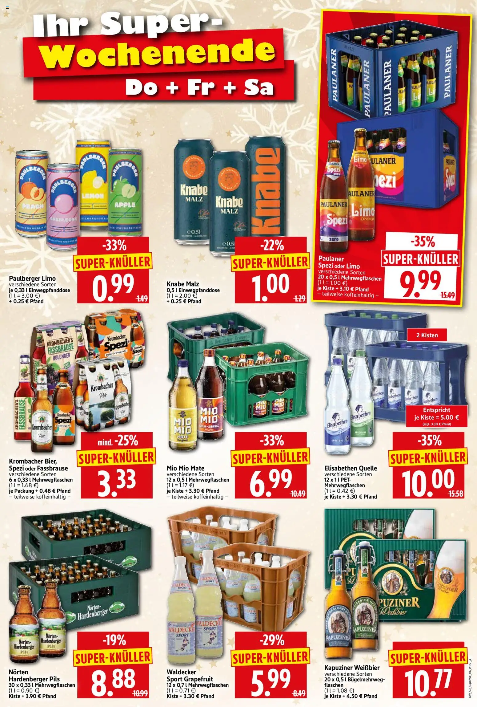 HERKULES Sonderbeilage – gültig ab 11.12.2025 | Seite: 4 | Produkte: Apple, Krombacher, Fassbrause, Paulaner