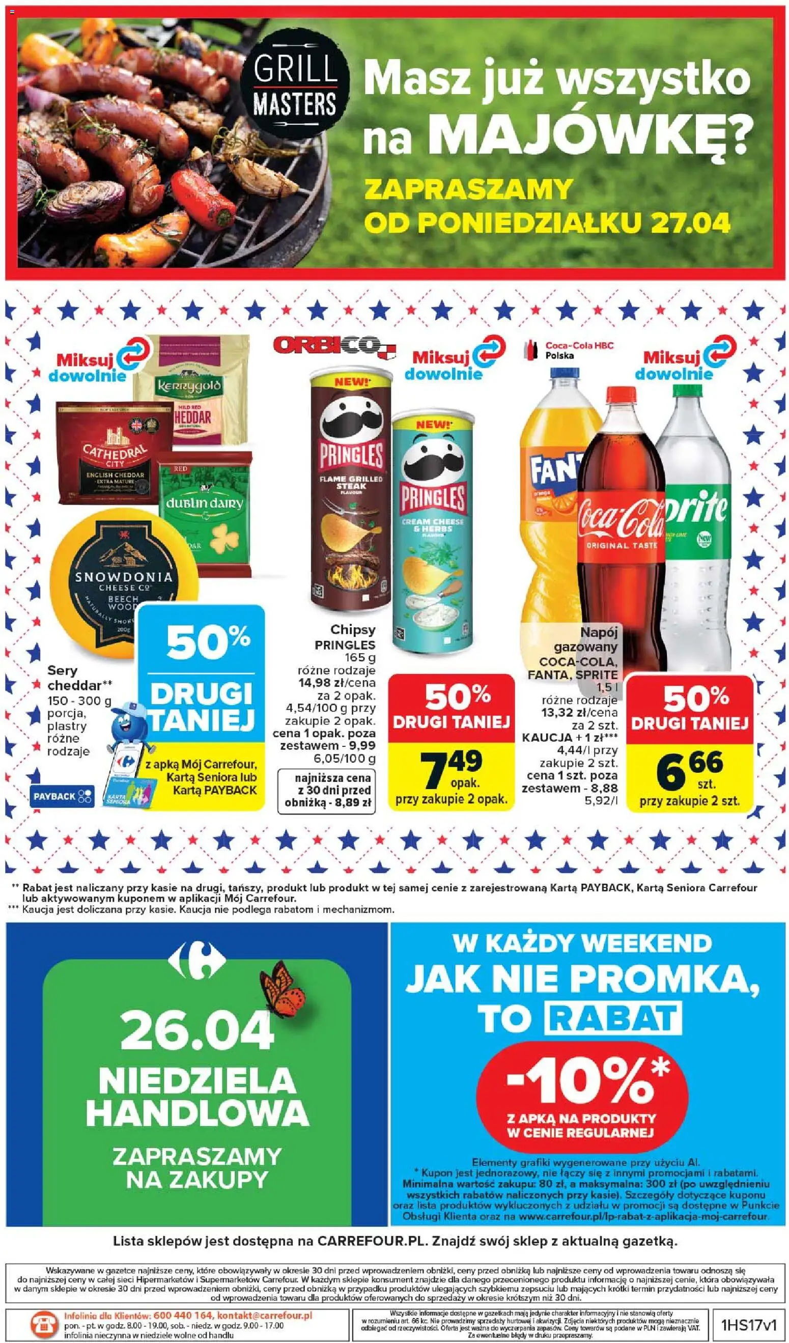 Carrefour gazetka od 20.04.2026 | Strona: 42 | Produkty: Karta, Grill, Chipsy pringles, Cheddar