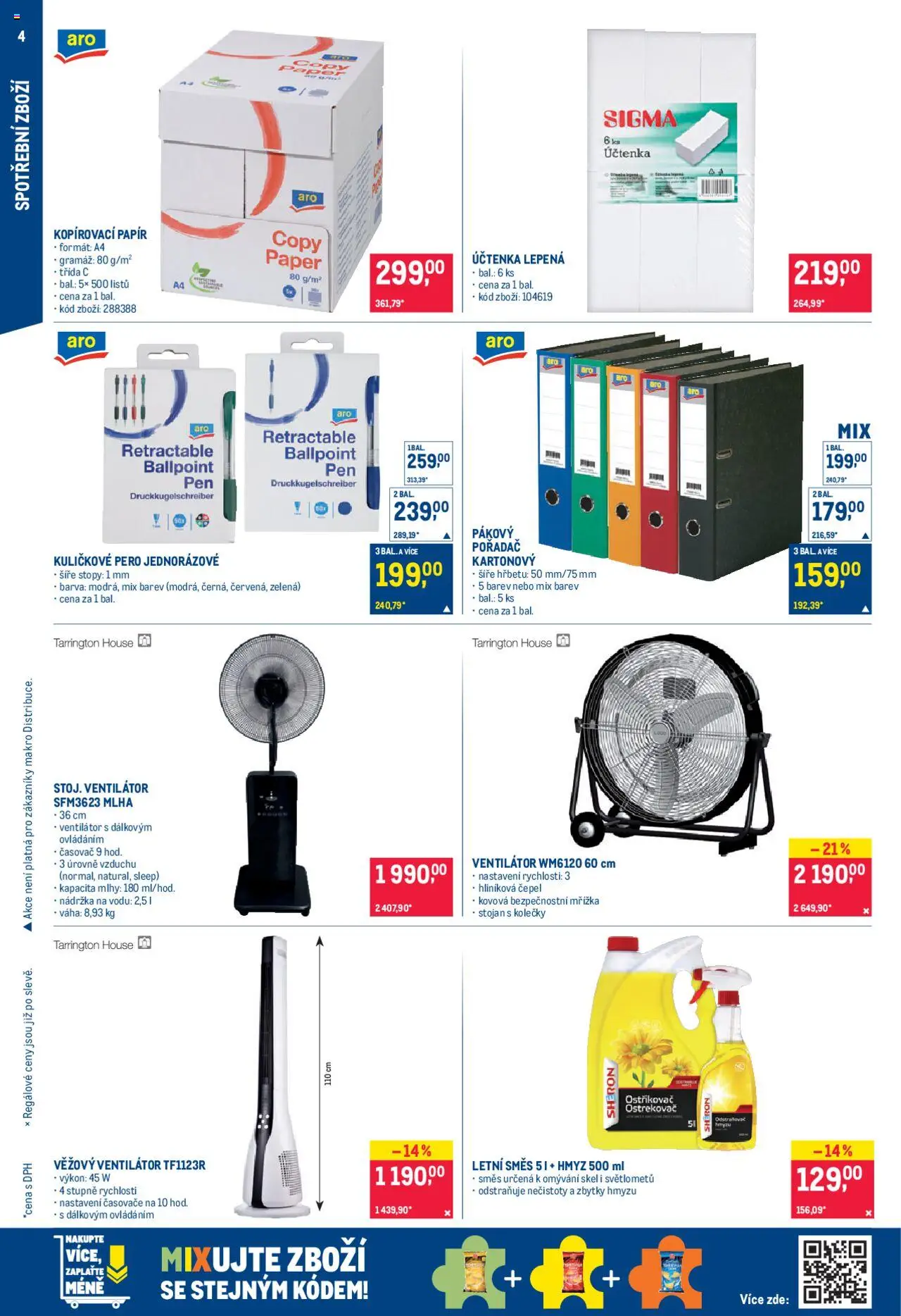 Makro leták - Spotřební zboží od 18.06.2025 | Strana: 4 | Produkty: Pero, Ventilátor, Časovač, File