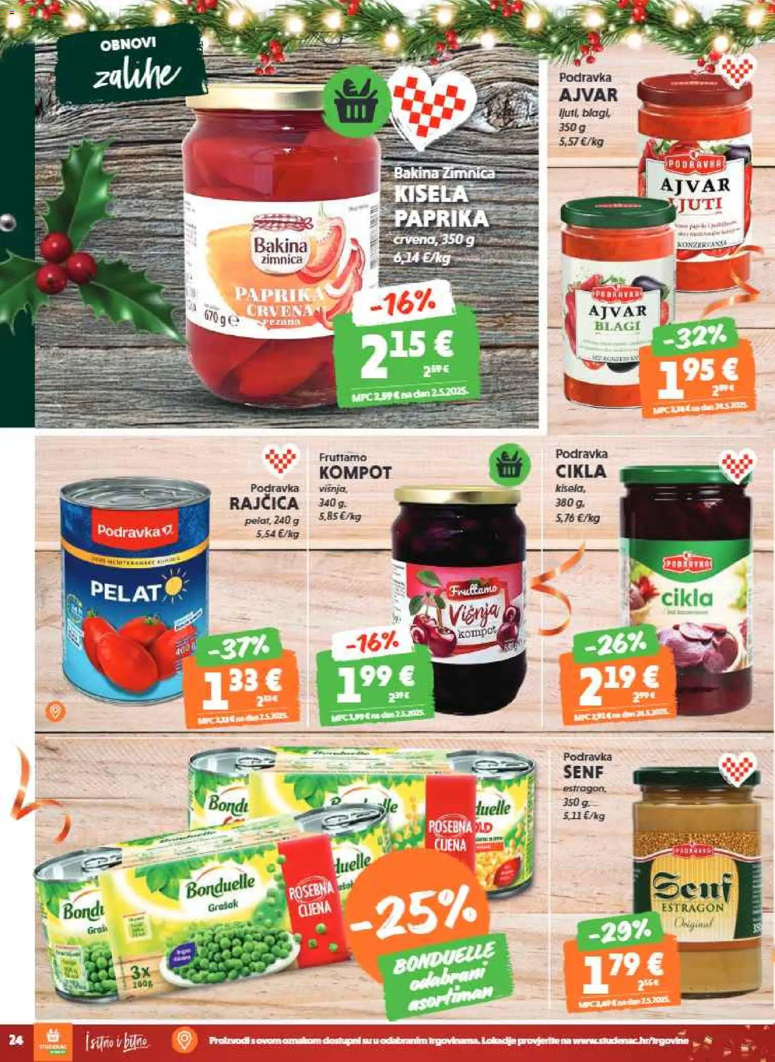 Studenac katalog | vrijedi od 17.12.2025 | Stranica: 24 | Proizvodi: Podravka, Paprika, Cikla, Rajčica