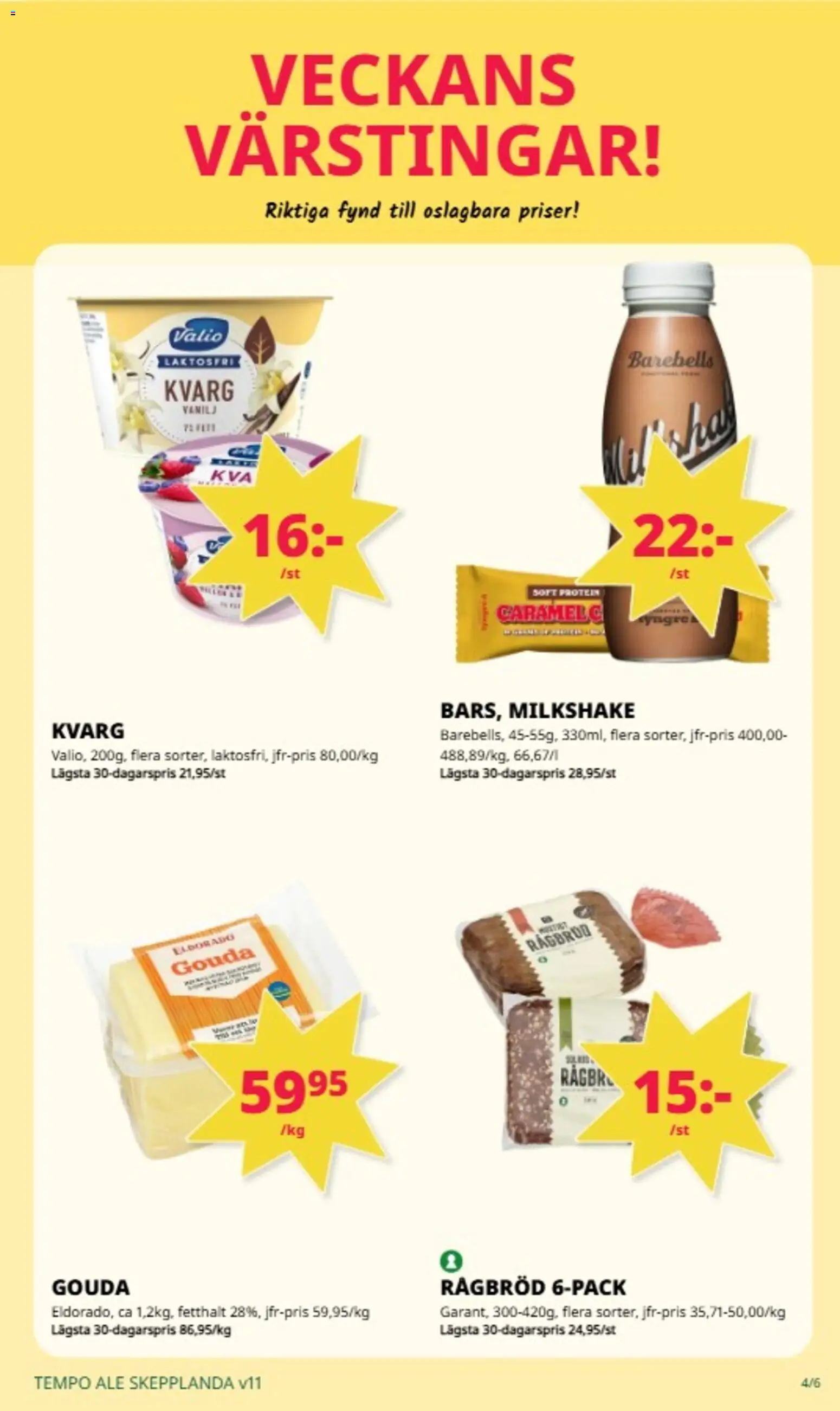 Tempo reklamblad aktuell från 09.03.2026 | Sida: 3 | Produkter: Kvarg
