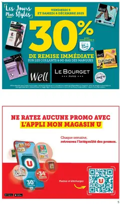 Super U - Prévisualisation de Super U - Les prix bas de la semaine valide à partir de 02.12.2025 | Page: 5 | Produits: Collants, Dressing