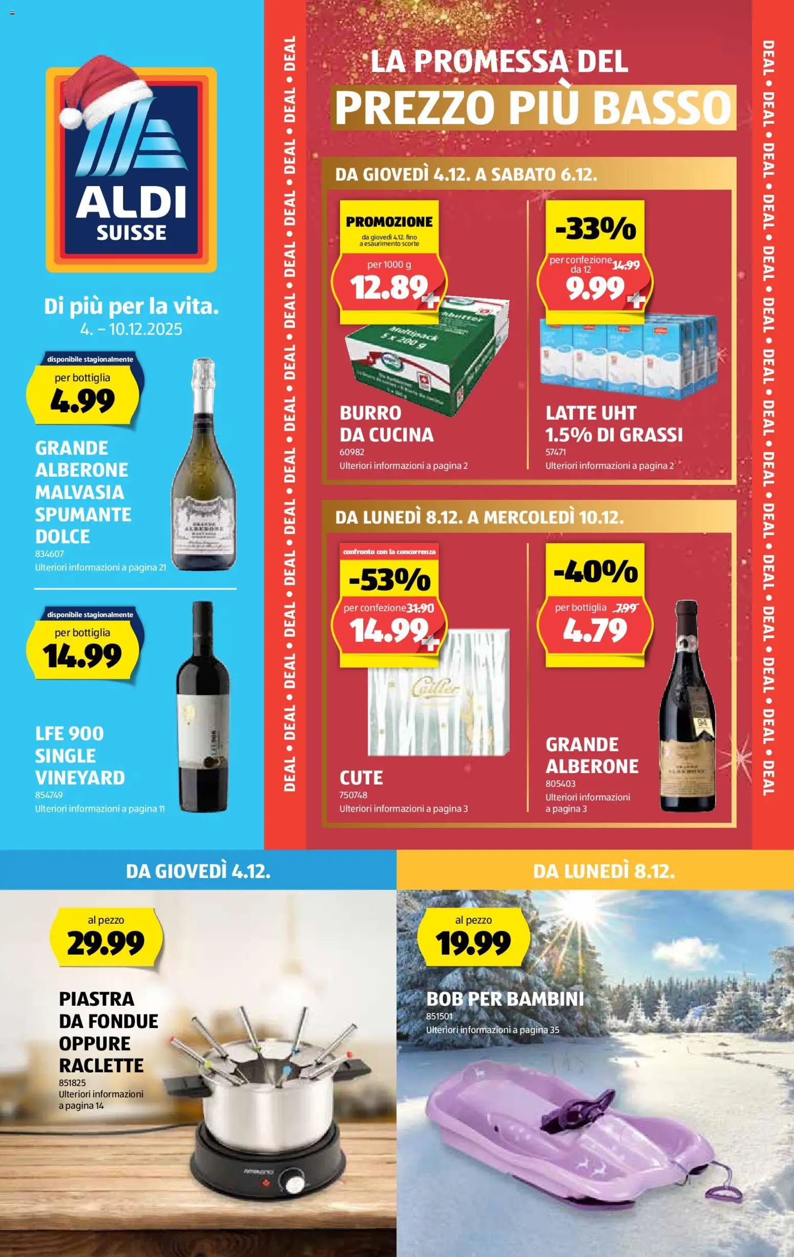 Aldi Aktionen IT – gültig ab 04.12.2025 | Seite: 2 | Produkte: Raclette, Fondue