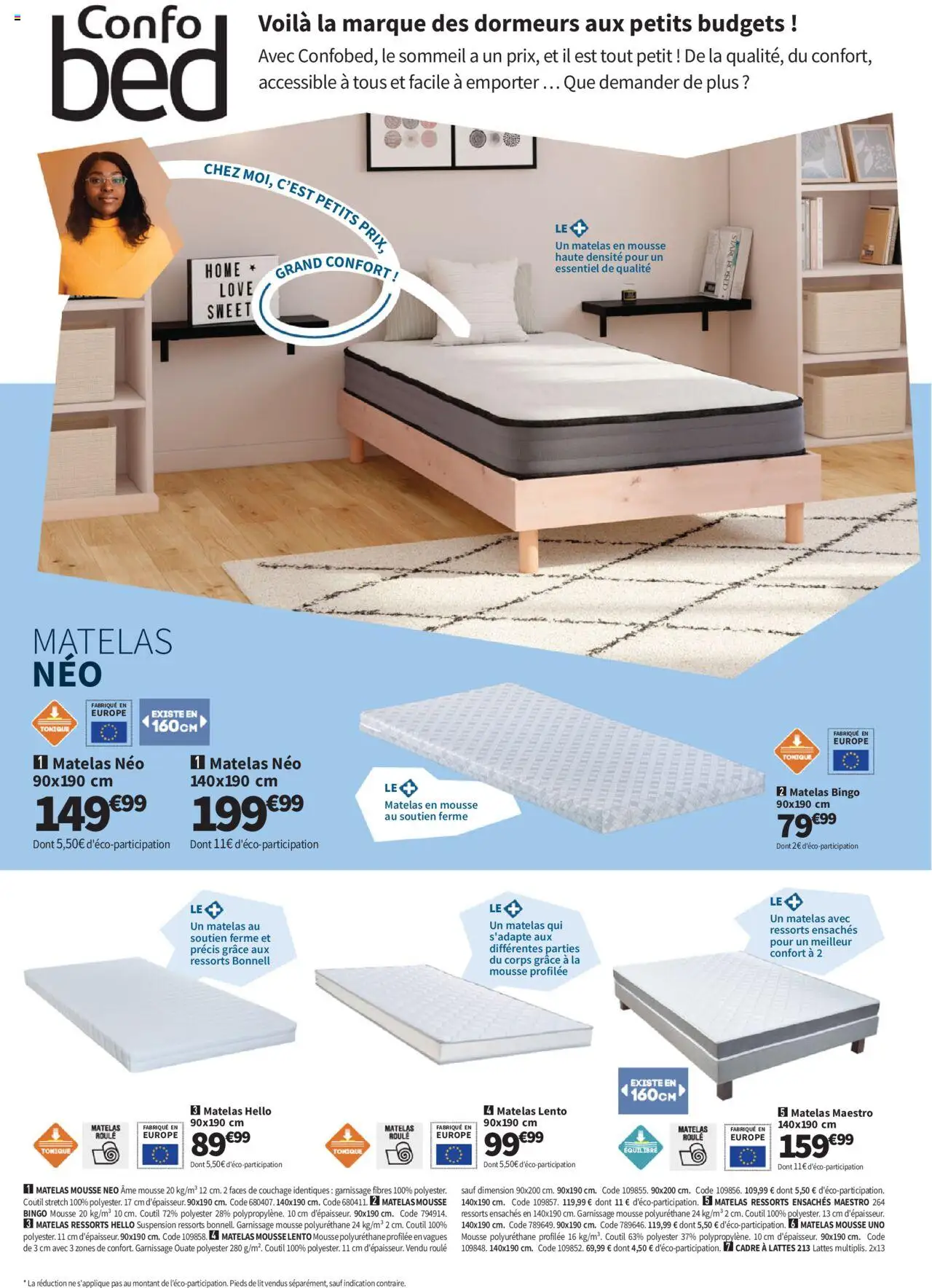  | Page: 10 | Produits: Mousse, Tonique, Suspension, Matelas