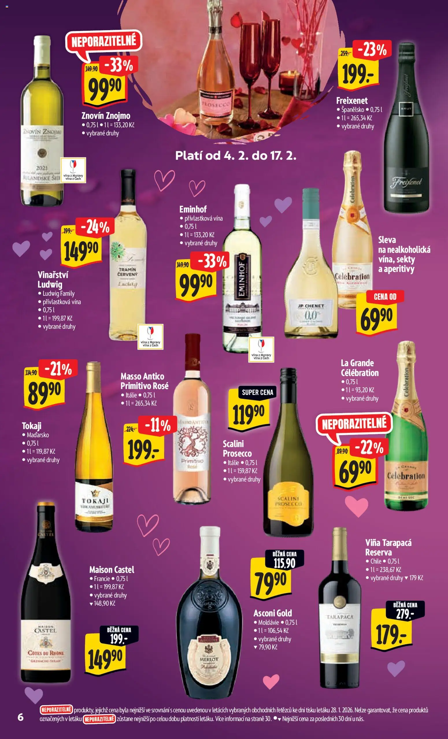 Albert leták - Hypermarket od 04.02.2026 | Strana: 14 | Produkty: Prosecco, Merlot, Primitivo, Tokaji